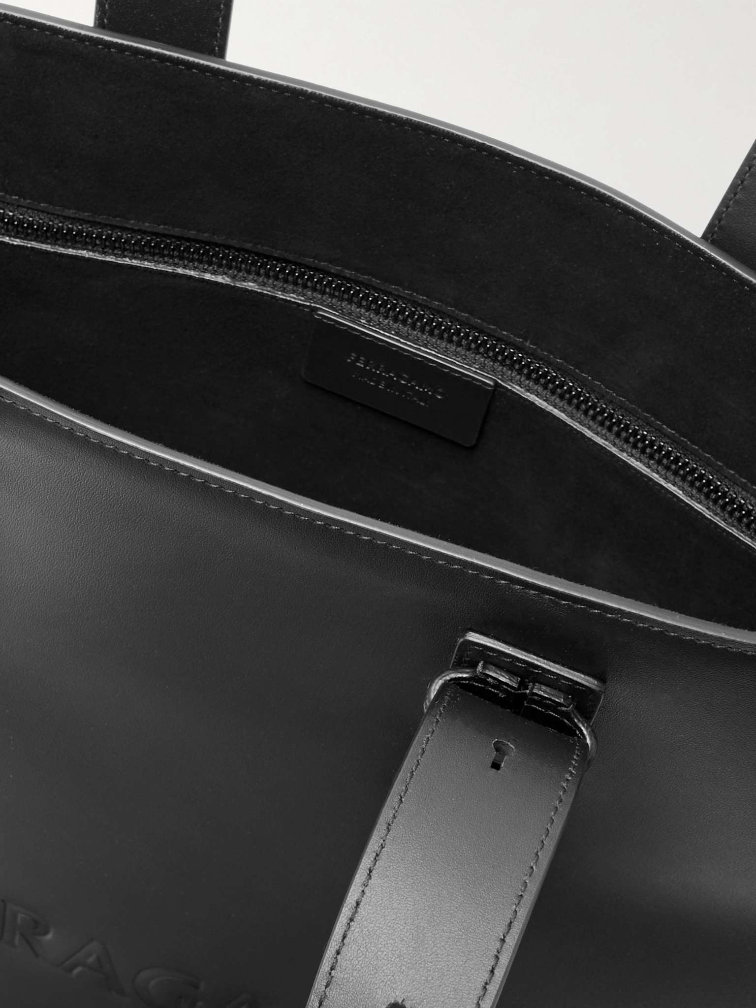 North South Logo-Debossed Leather Tote - 3