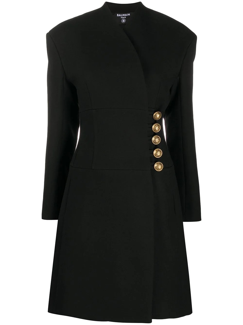 corset wool wrap coat - 1