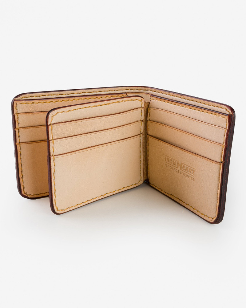 Iron Heart IHG-071-OXB Slimline Small Shell Cordovan Wallet - Oxblood outlook