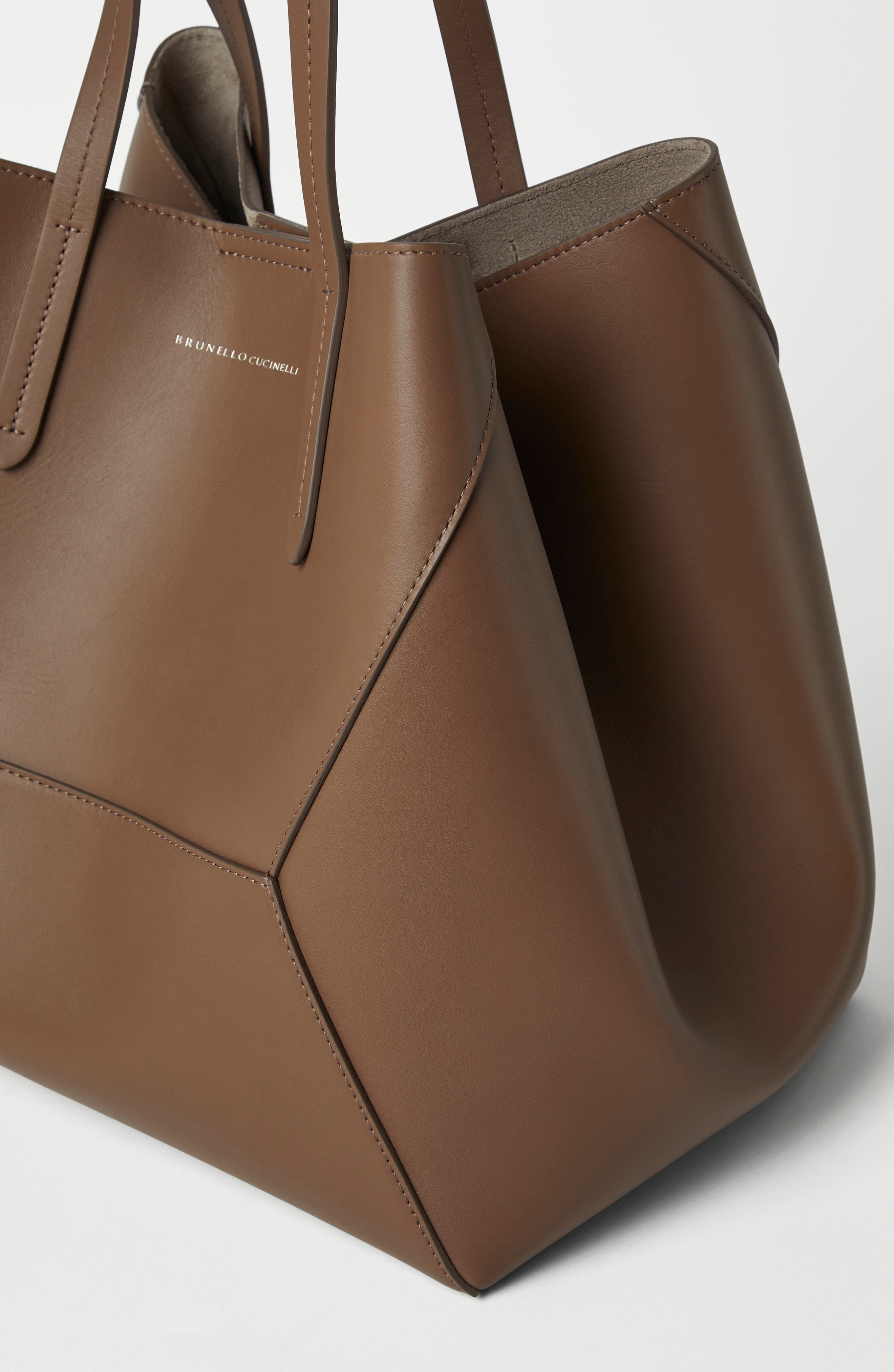 Brunello Cucinelli Calfskin BC Duo bag in Brown Gianduia at Nordstrom - 4
