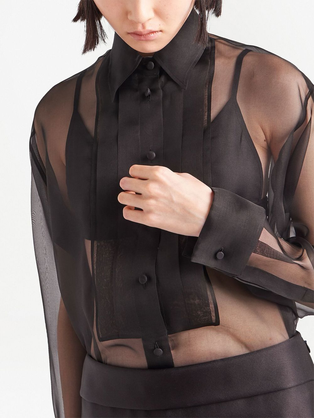 sheer organza shirt - 4