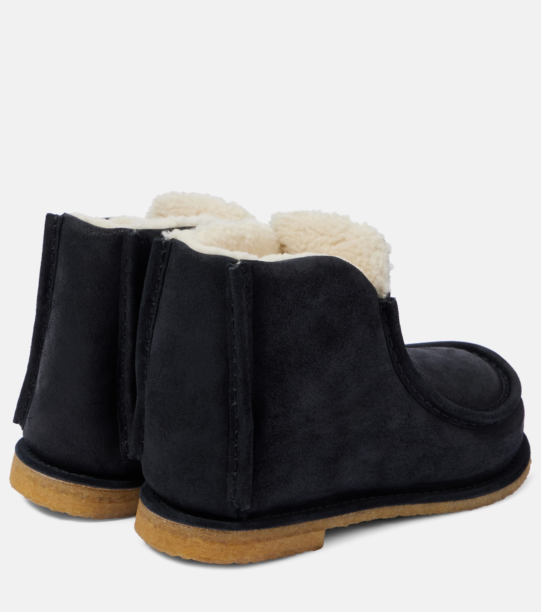 Shearling-lined leather ankle boots - 2