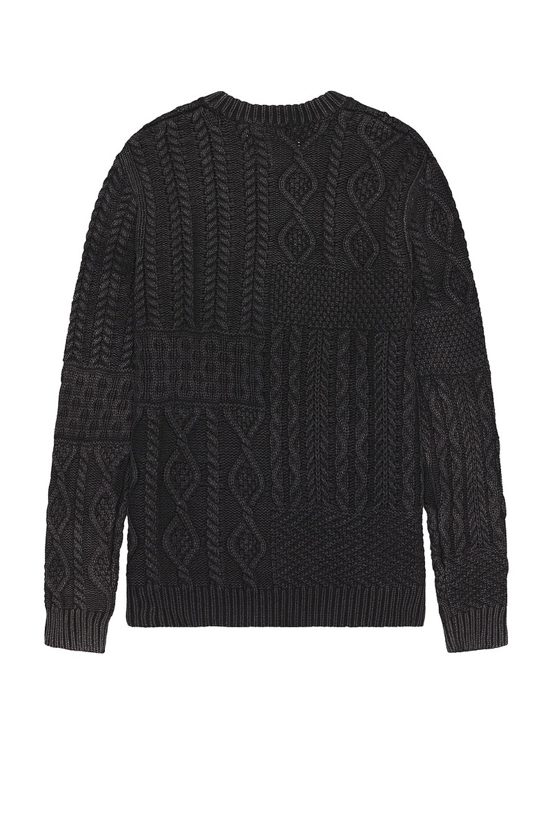Schott Stonewash Patchwork Sweater outlook