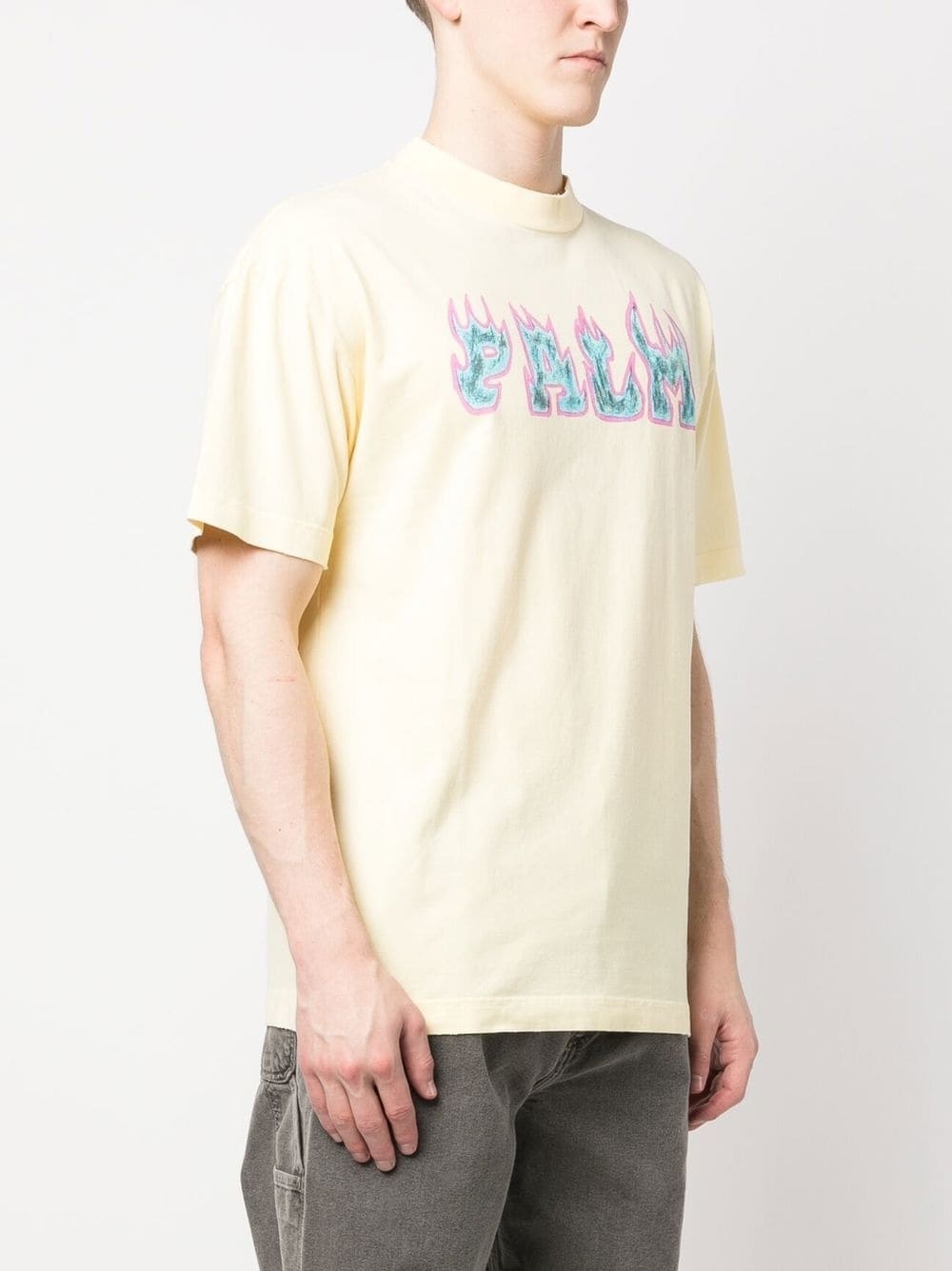 Flames logo-print T-shirt - 3