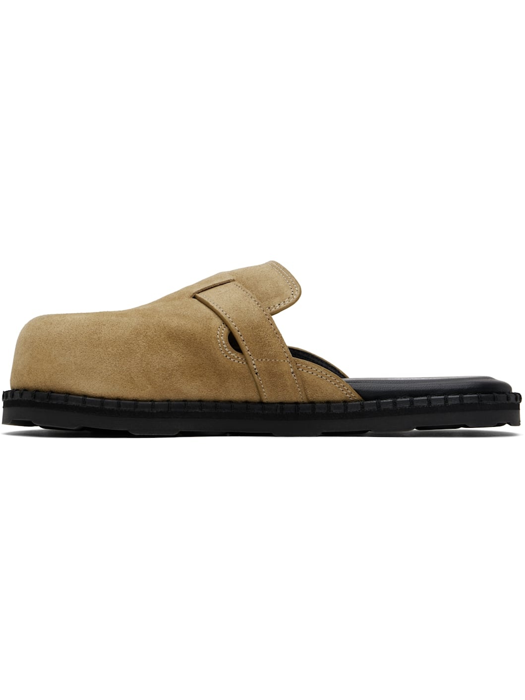Beige Suede Slip-on Loafers - 3