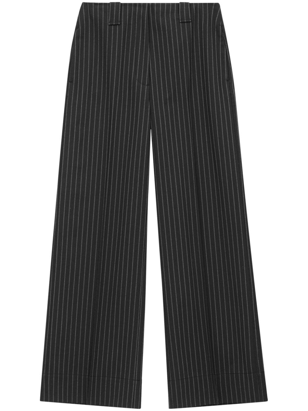 pinstripe-pattern wide-leg trousers - 1