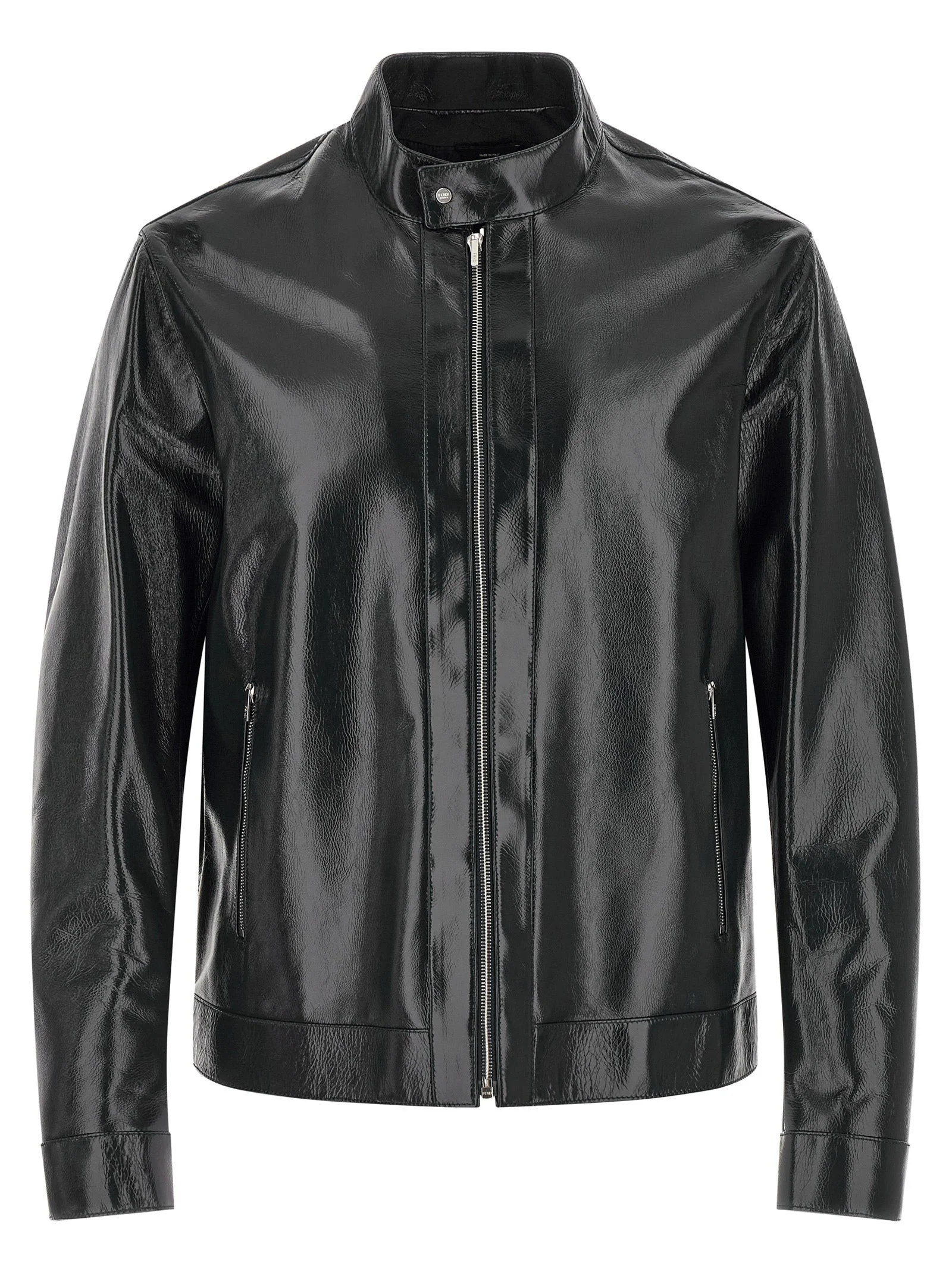 Fendi Men Lacquered Leather Blouson - 1