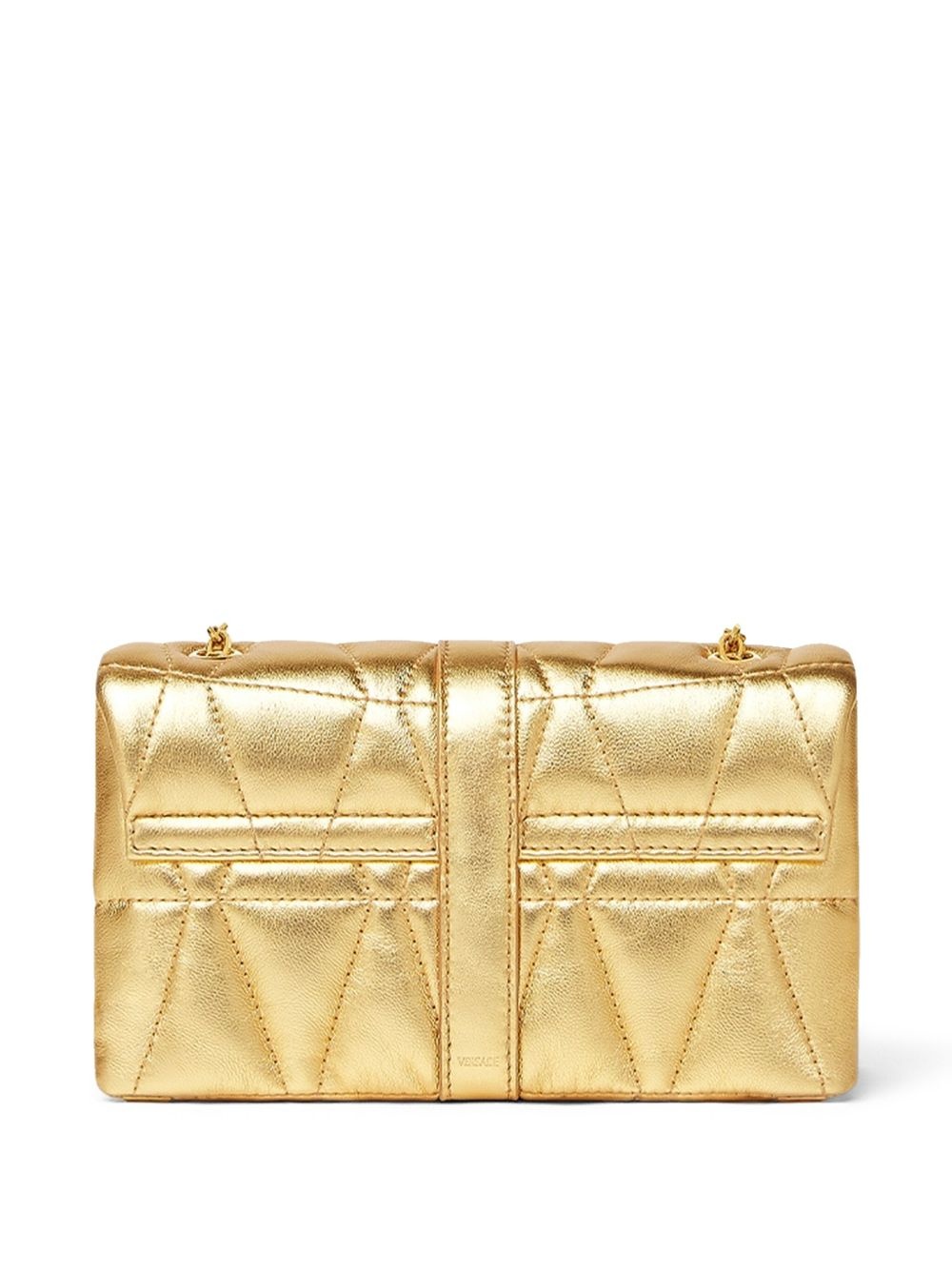 quilted metallic clutch bag - 3