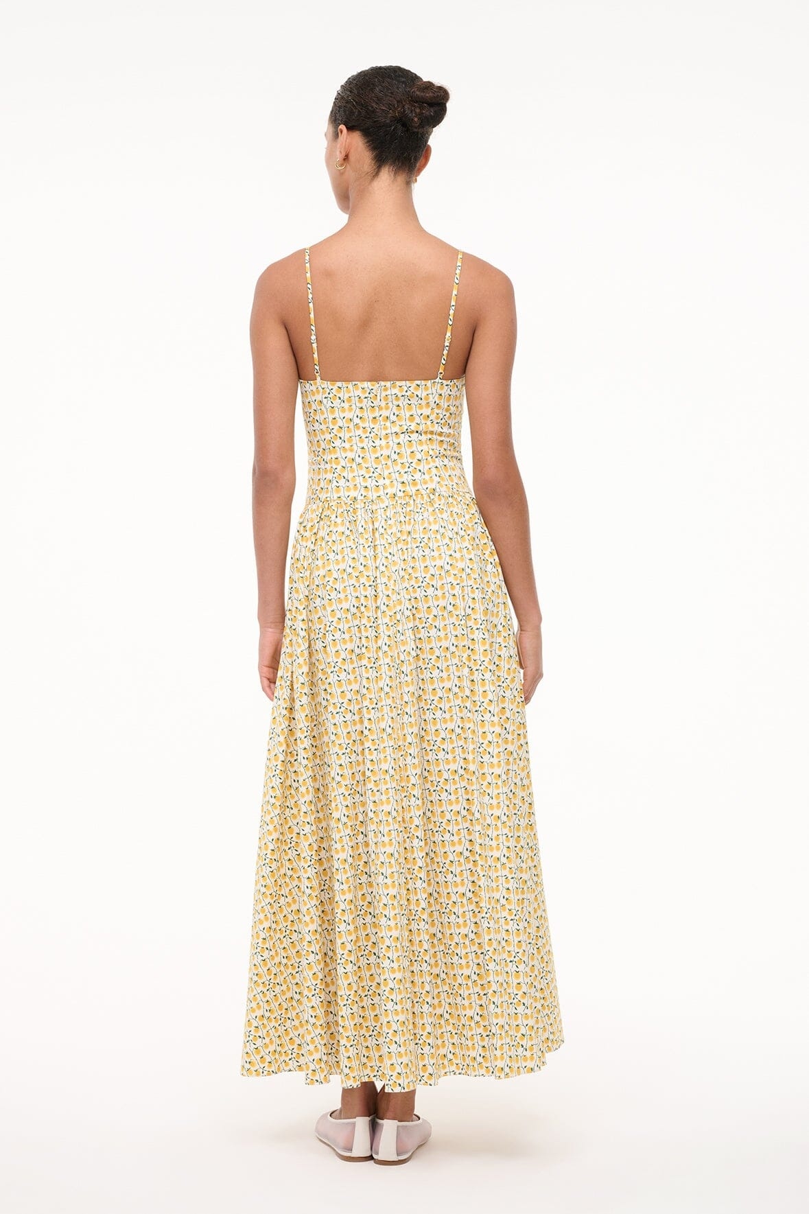 STAUD DENA DRESS ON THE VINE GOLDEN - 4
