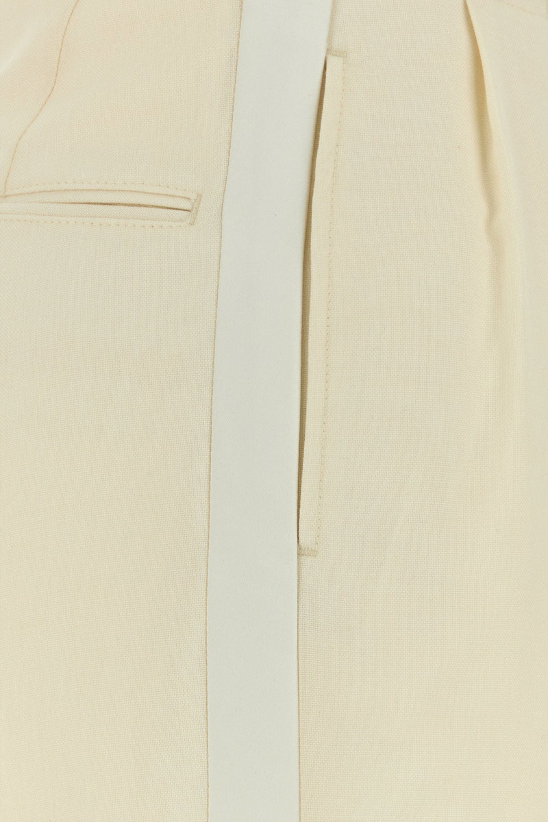 Cream mohair blend pant 5