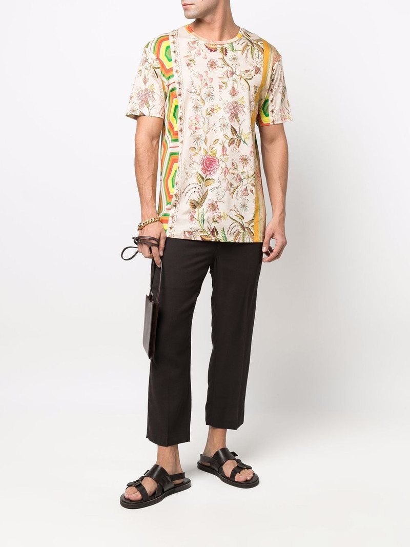 Pierre-Louis Mascia febo mix-print T-shirt outlook