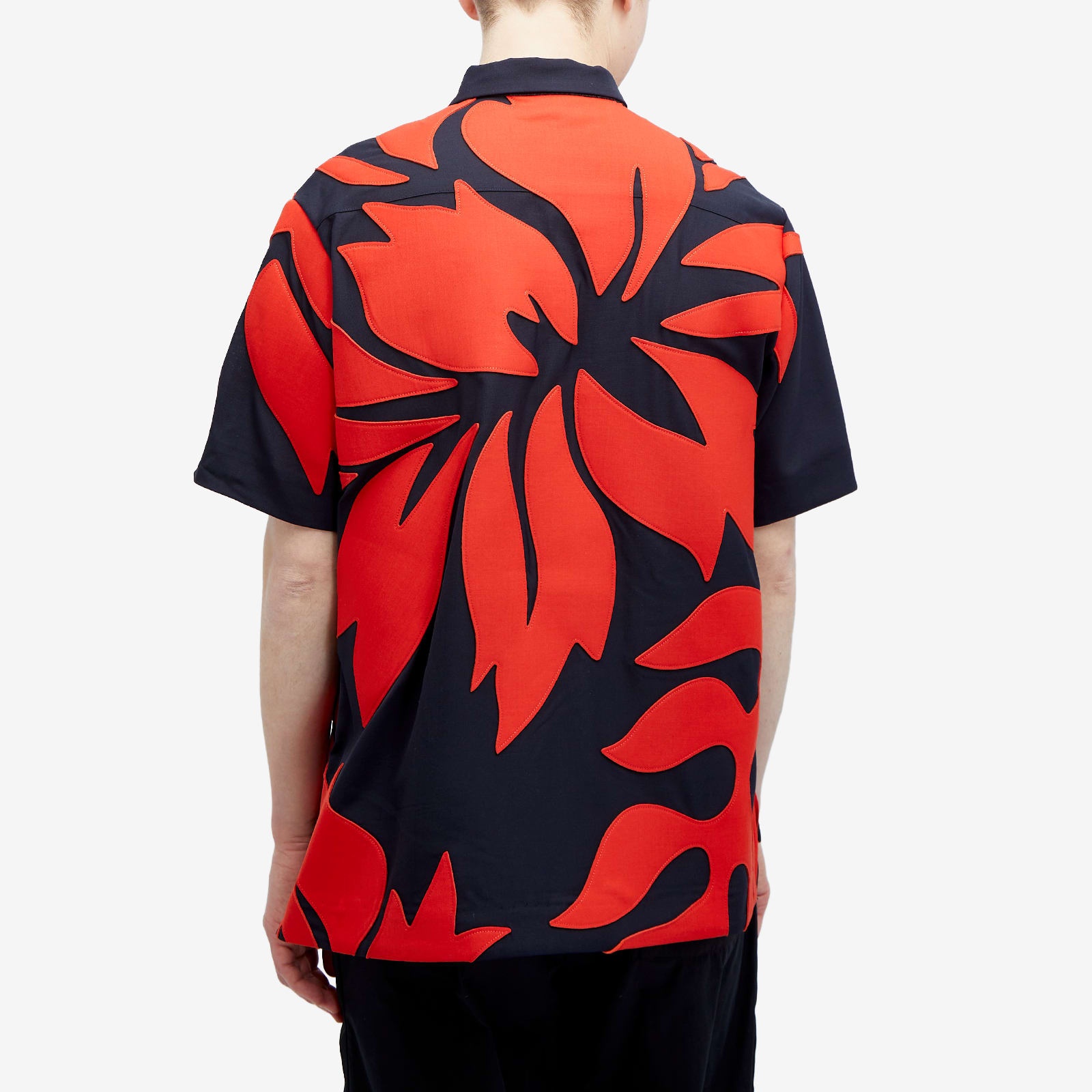 Sacai Floral Embroidered Patch Vacation Shirt - 3
