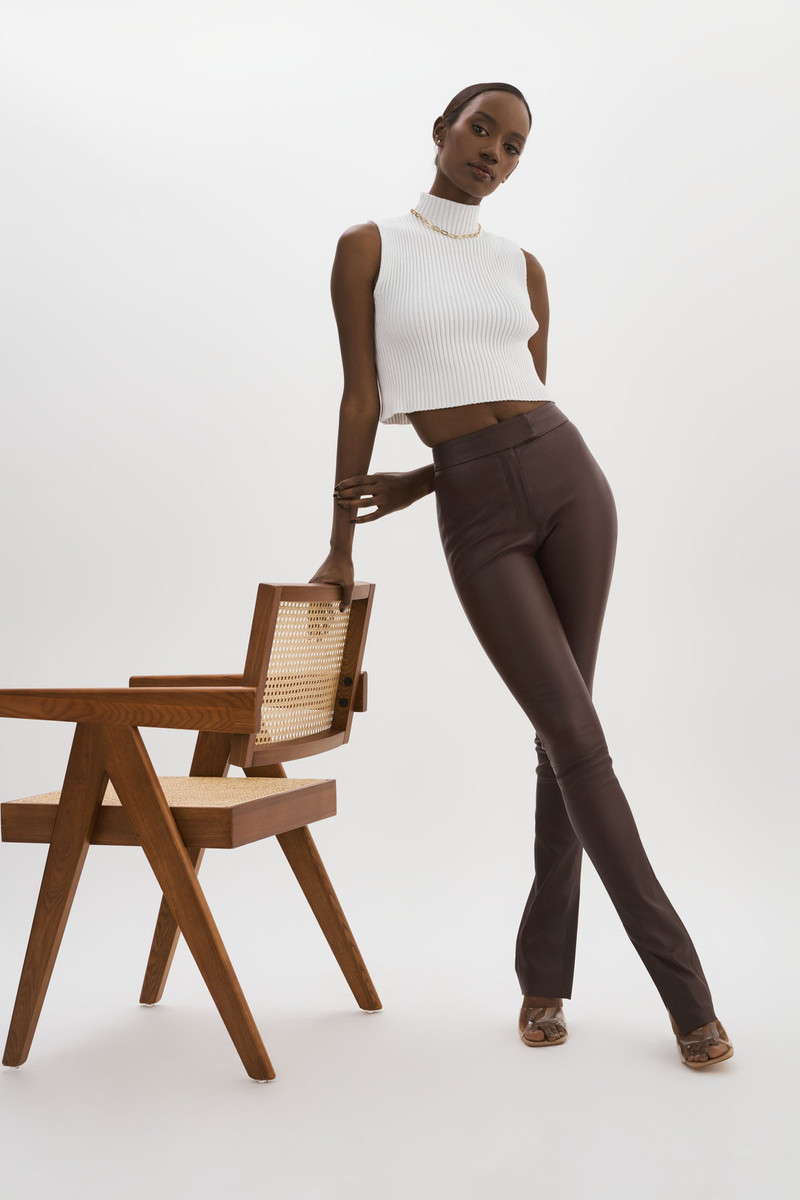 DAWN | Stretch Leather Pants 7