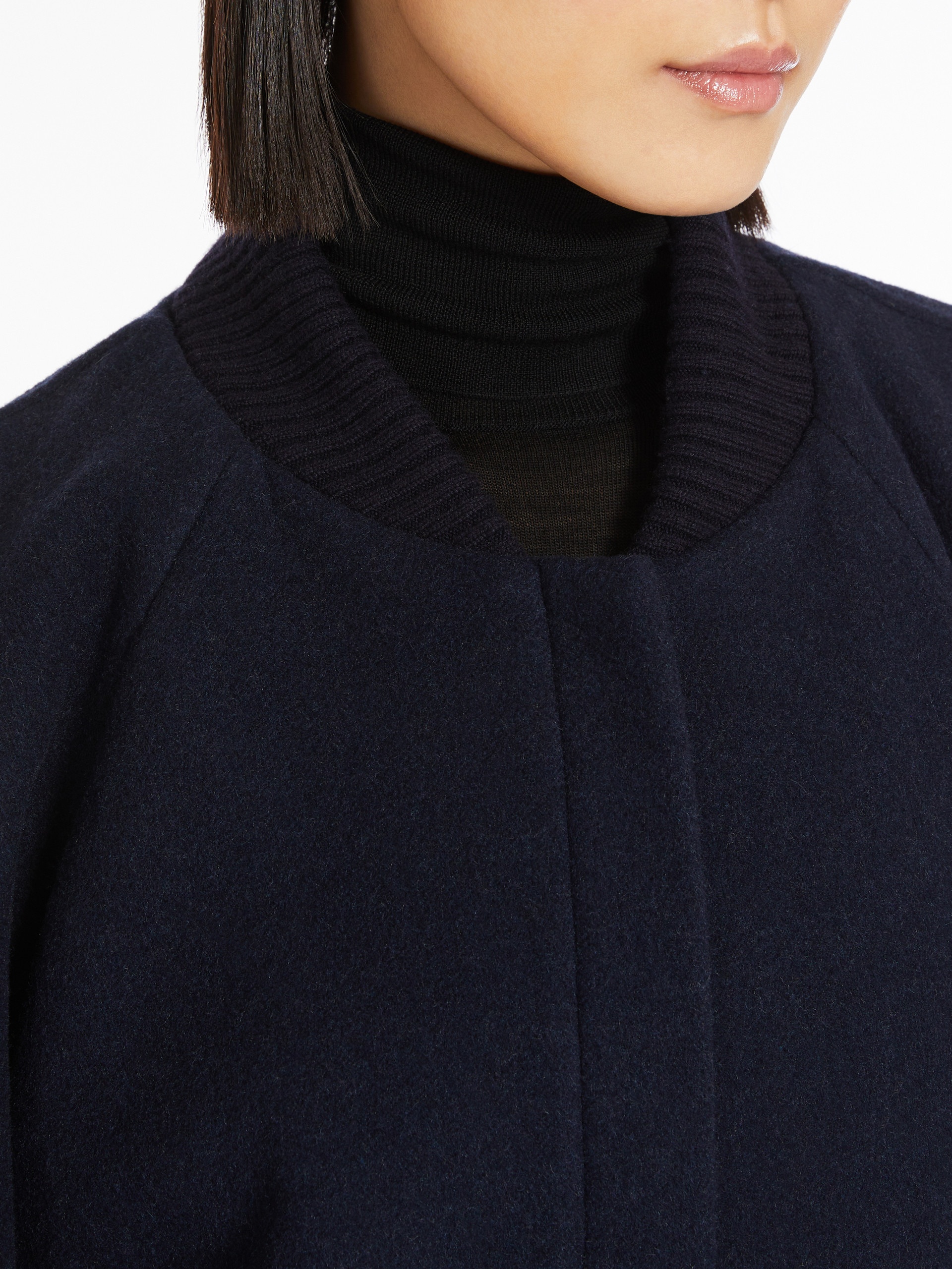 ZENONE Cape-effect cashmere coat - 6