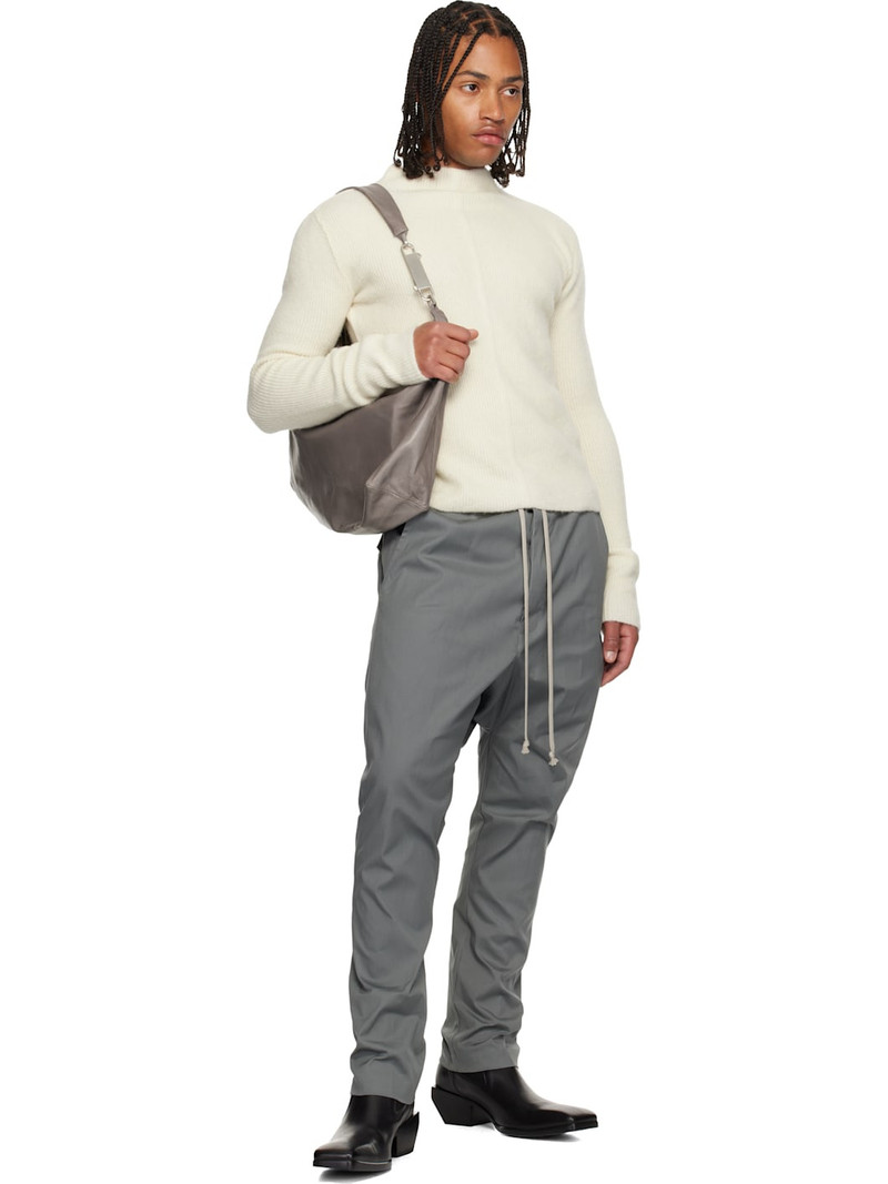 Rick Owens Gray Concordians Drawstring Long Trousers outlook