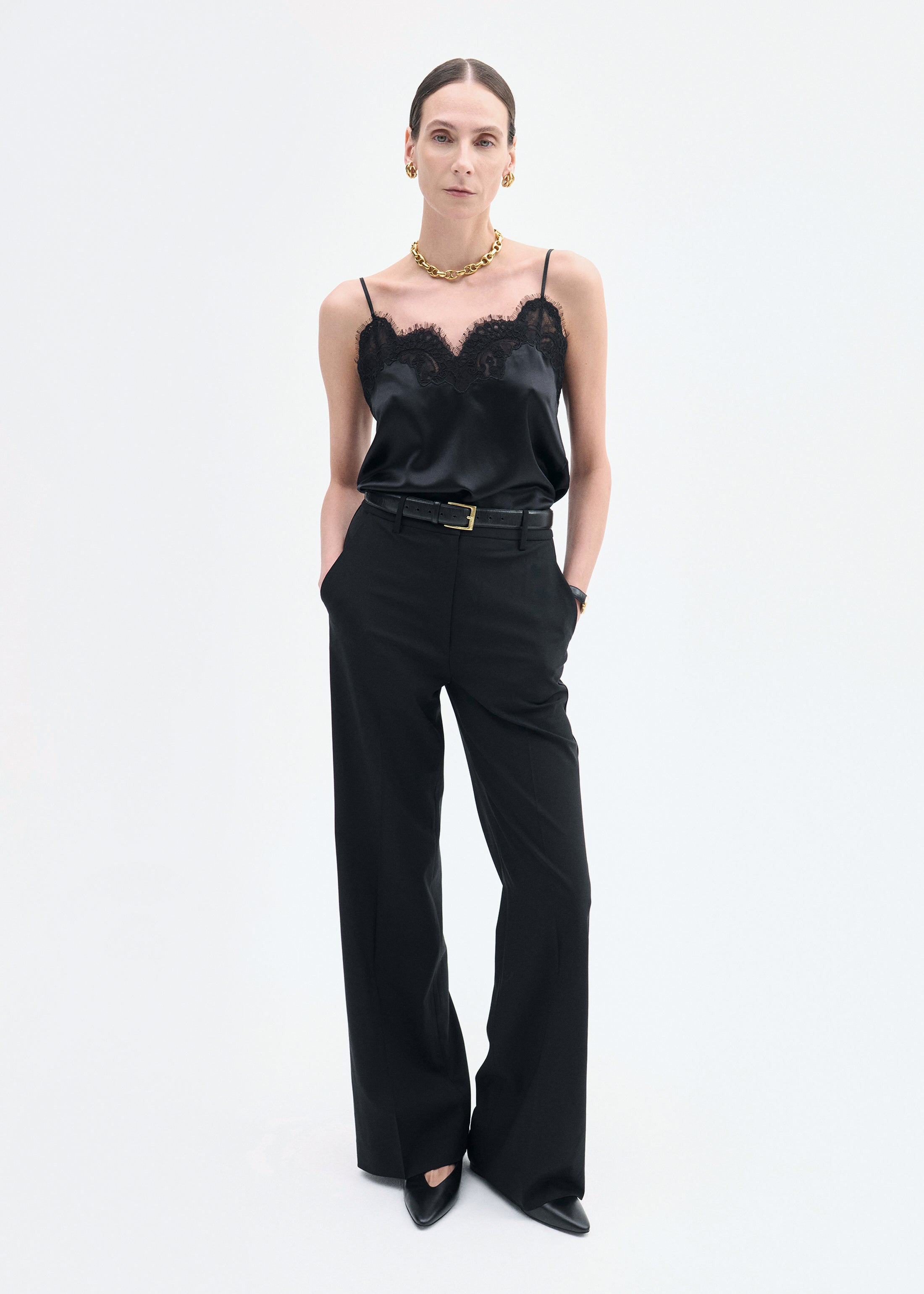 Lace Camisole in Silk - 4