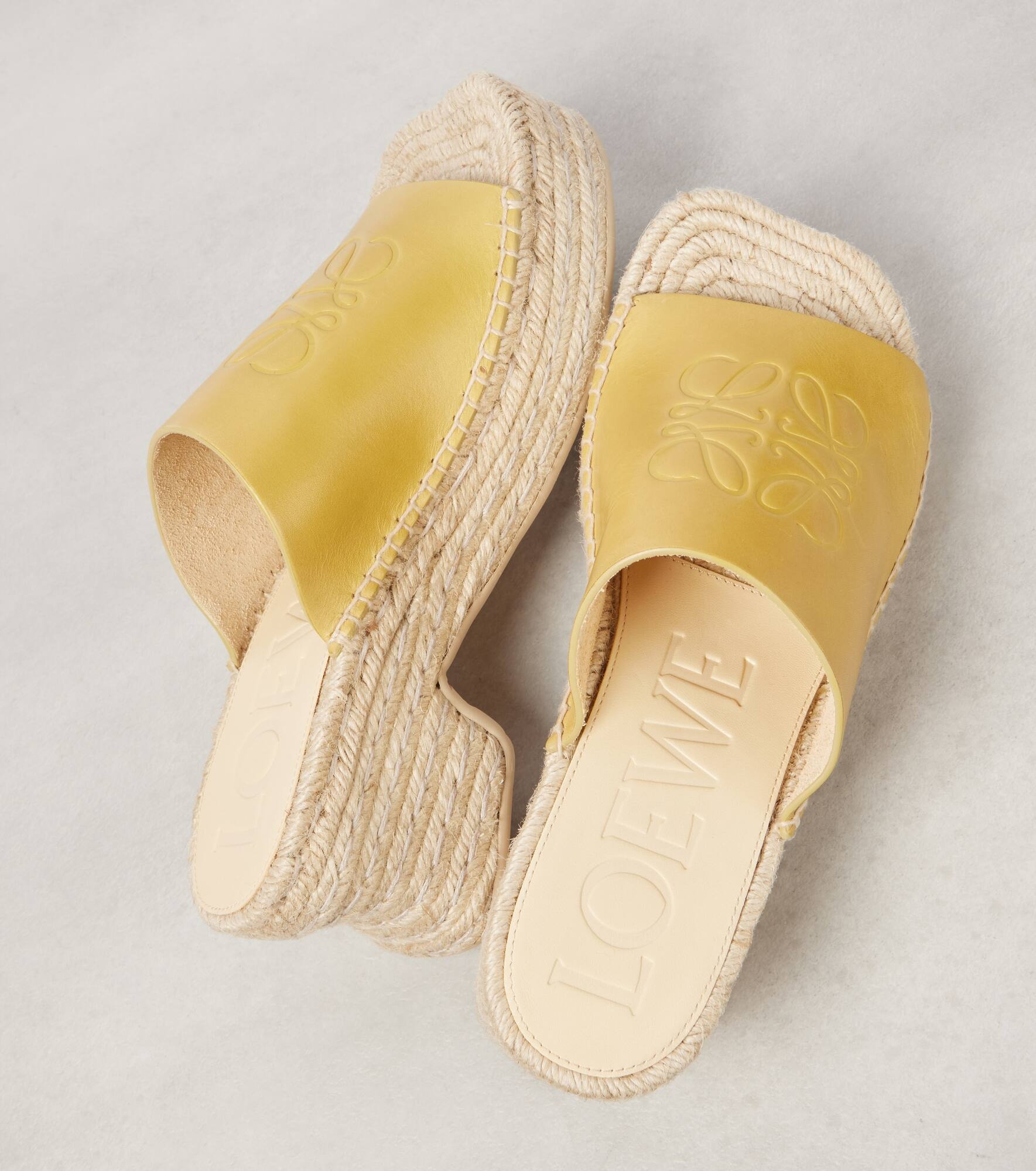 Petal Anagram leather espadrille wedges - 5