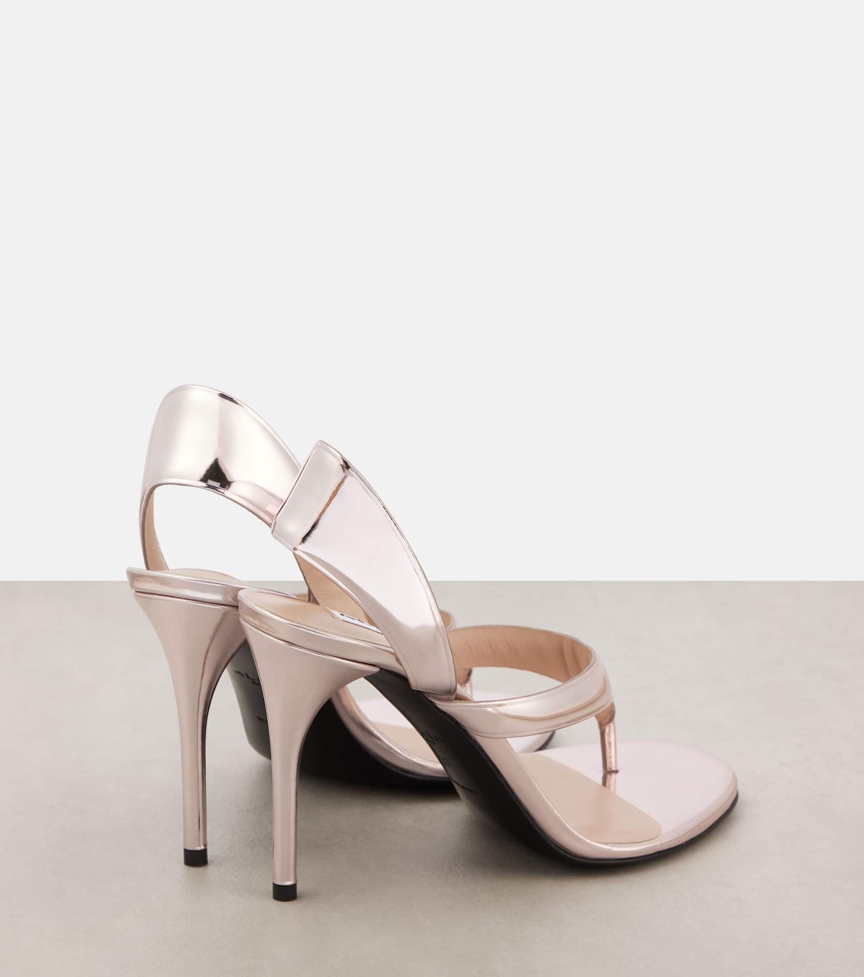 Infradito 90 metallic leather sandals - 2