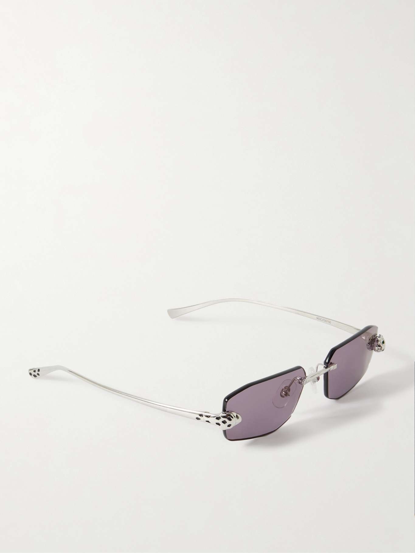 Rectangle-frame silver-tone sunglasses - 3