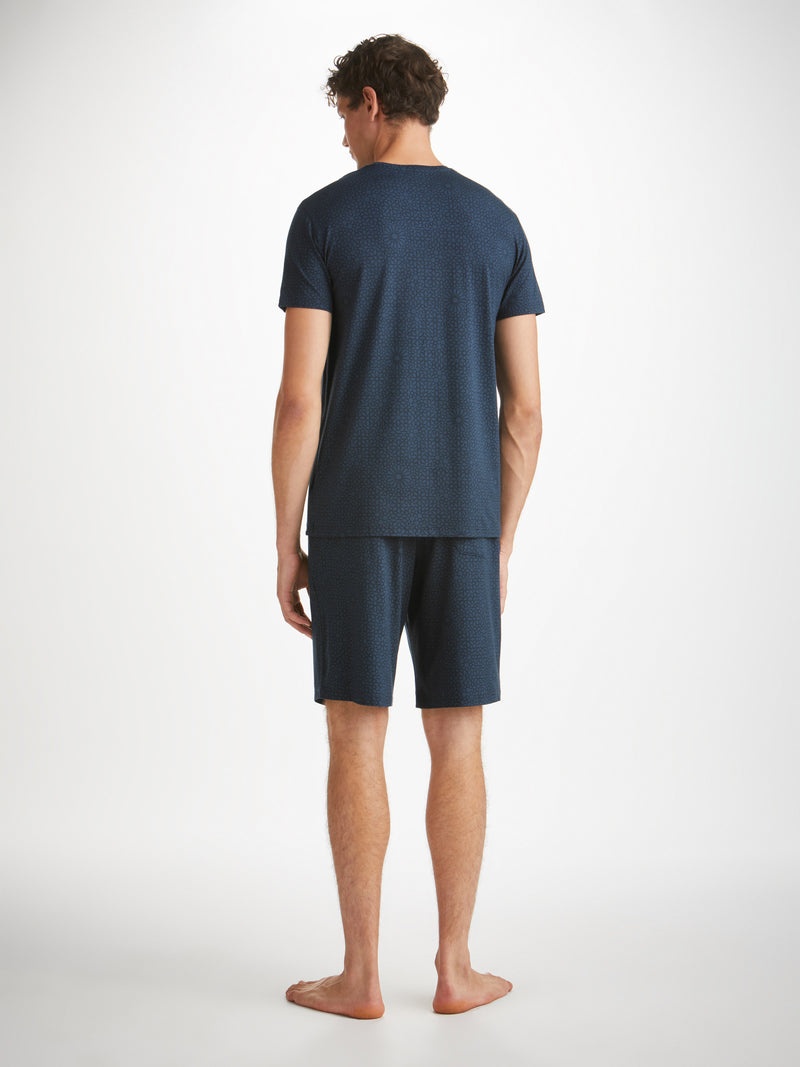 Men's T-Shirt London 12 Micro Modal Navy - 4