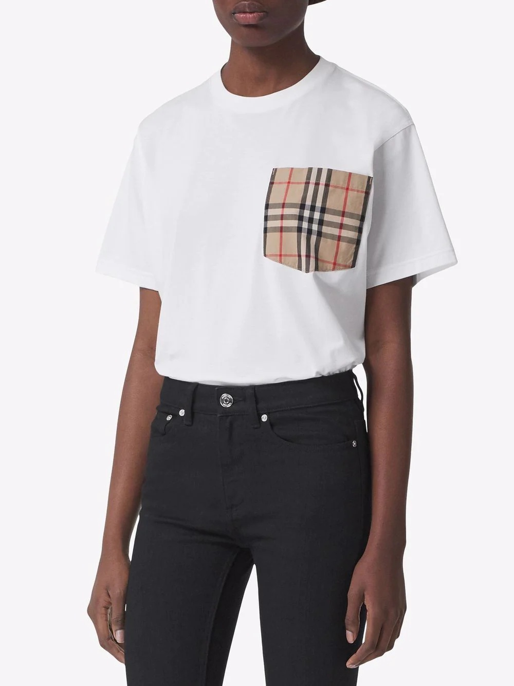 Vintage Check pocket cotton T-shirt - 3