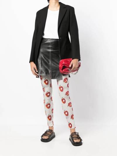 UNDERCOVER apple-print cotton leggings outlook