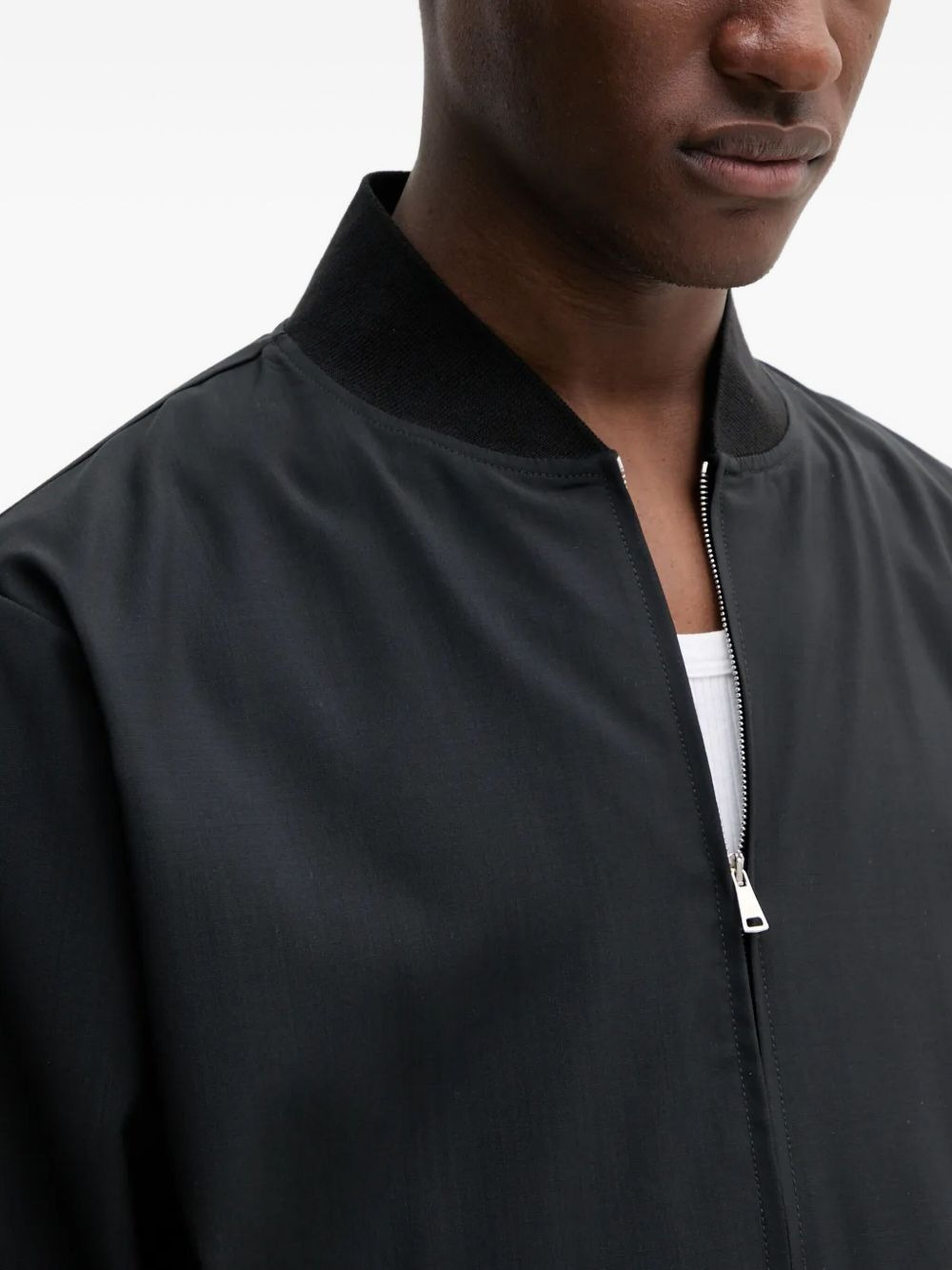 ribbed-collar bomber jacket - 5