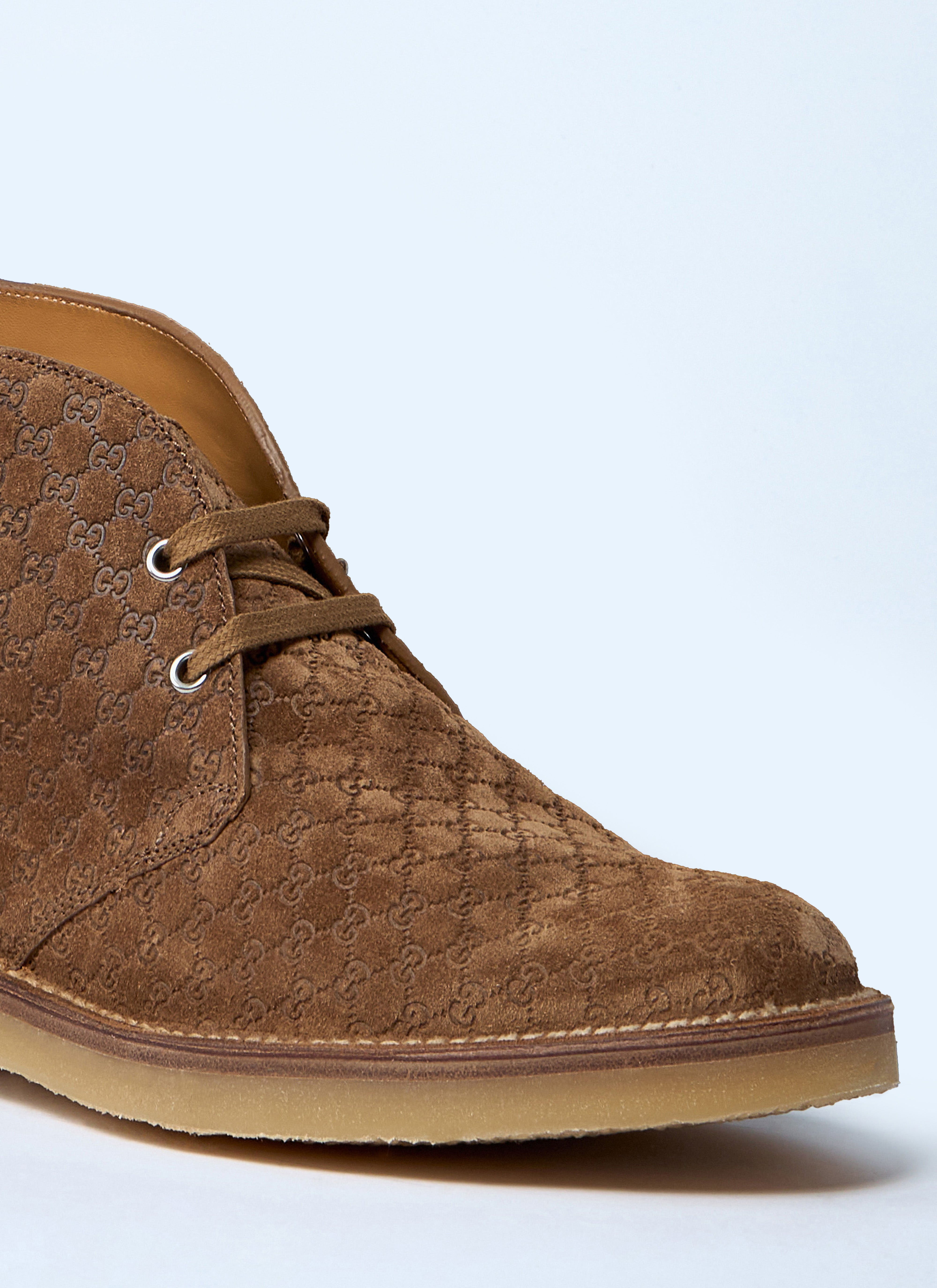 Gucci Men Gg Suede Boots - 3