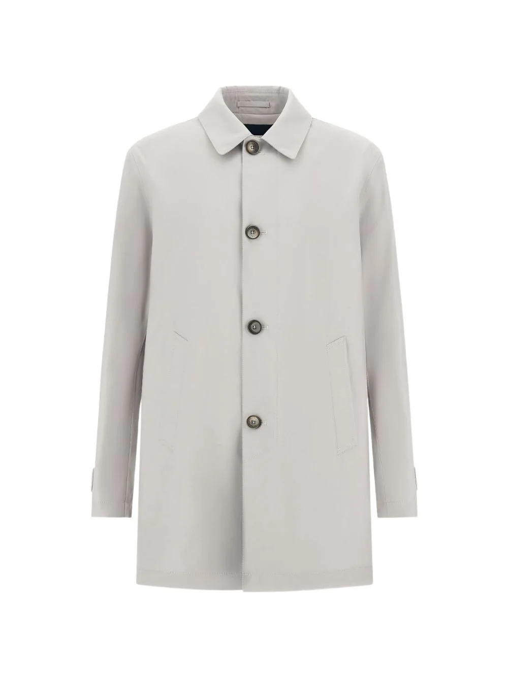 button-down 3-layers wool coat - 1