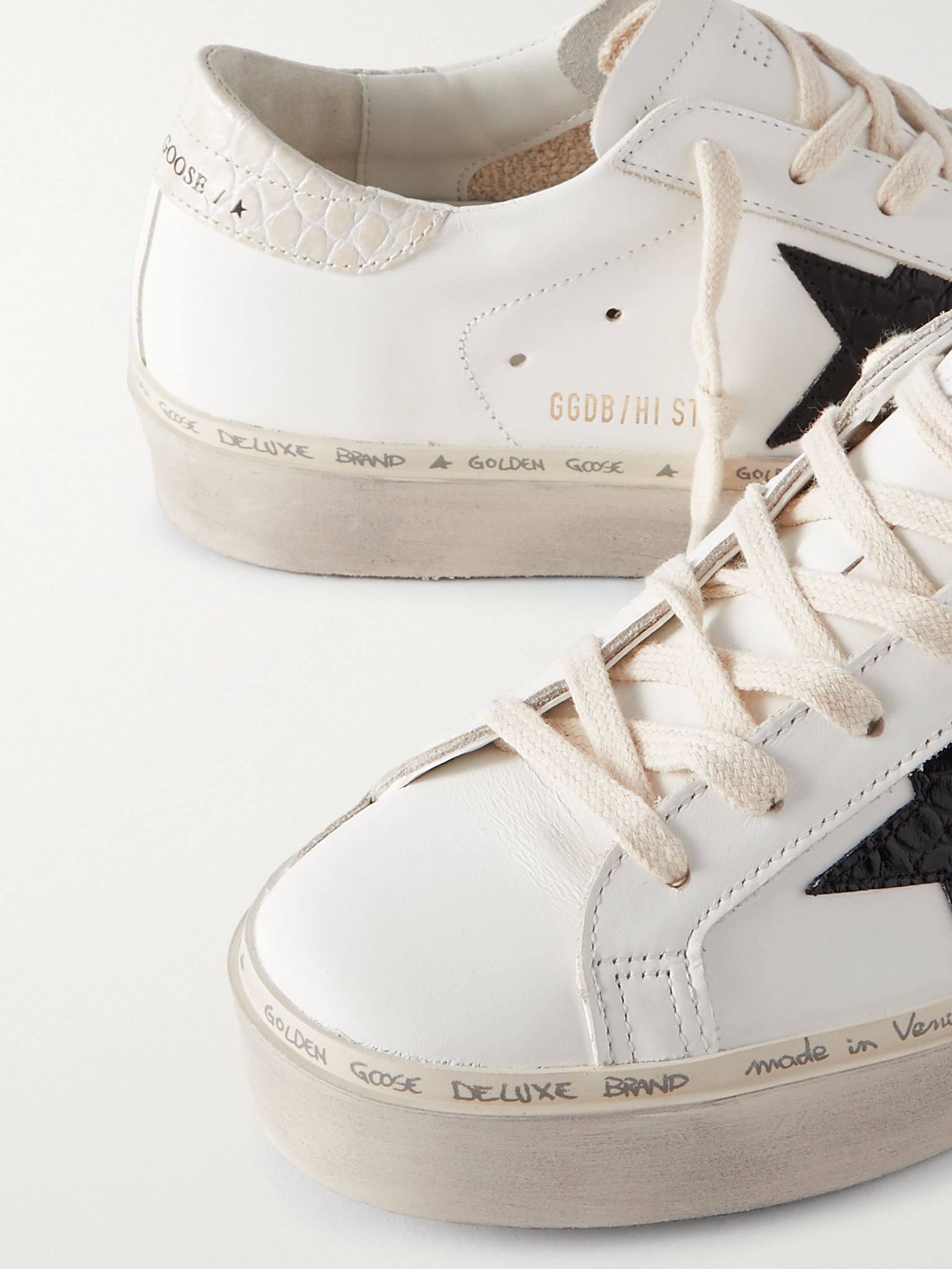 Hi Star distressed leather sneakers White - 4