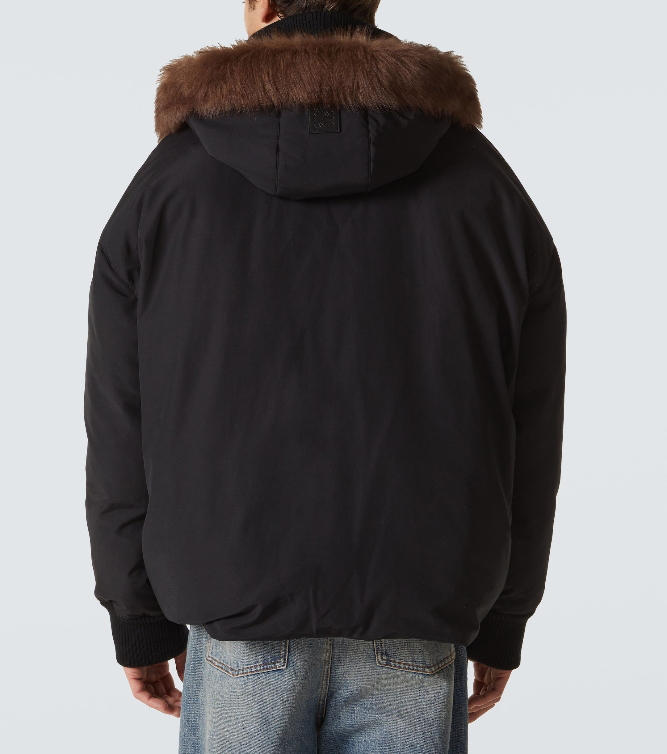 Loewe Men Shearling-Trimmed Cotton-Blend Jacket - 4