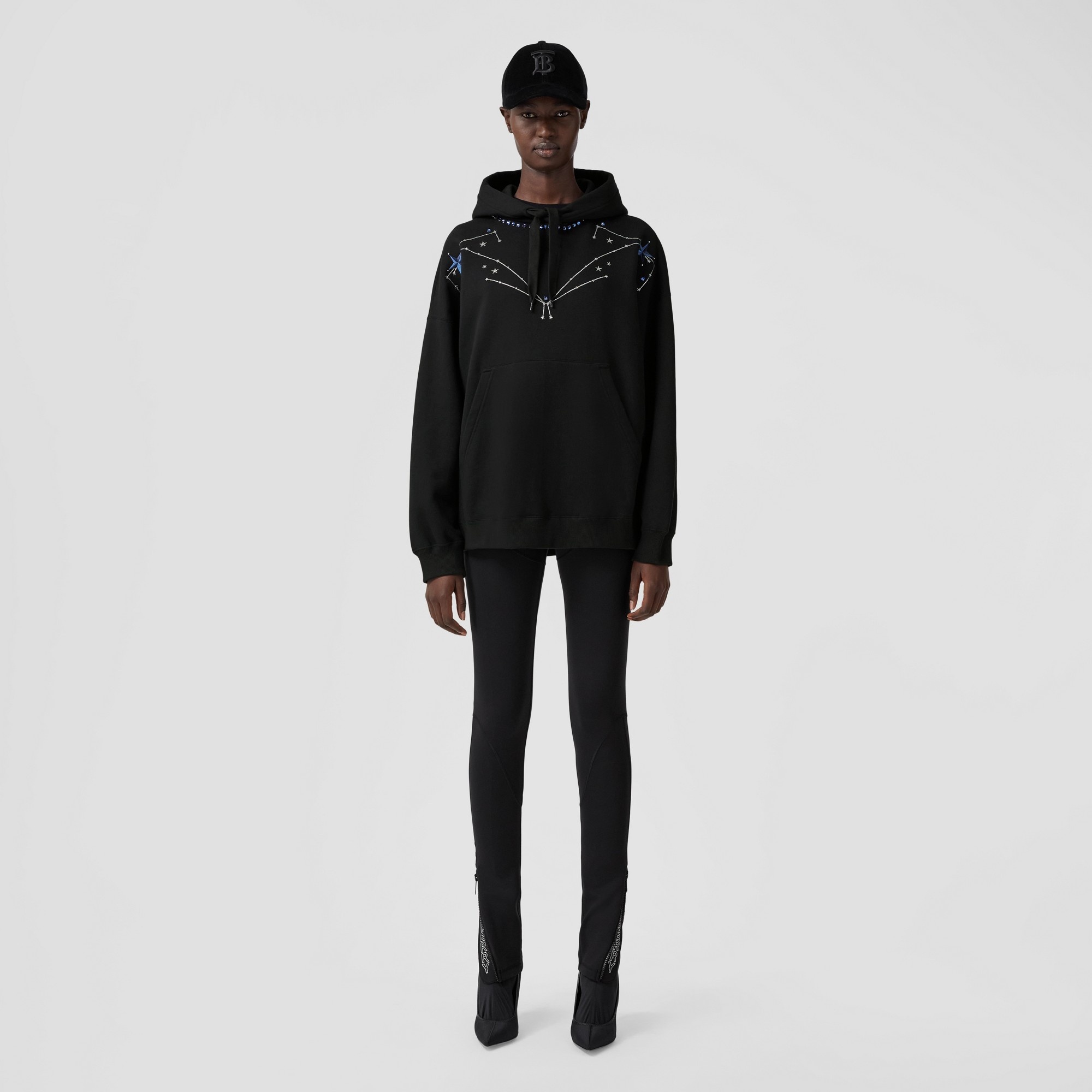 Constellation Detail Cotton Cashmere Oversized Hoodie – Exclusive Capsule Collection - 5