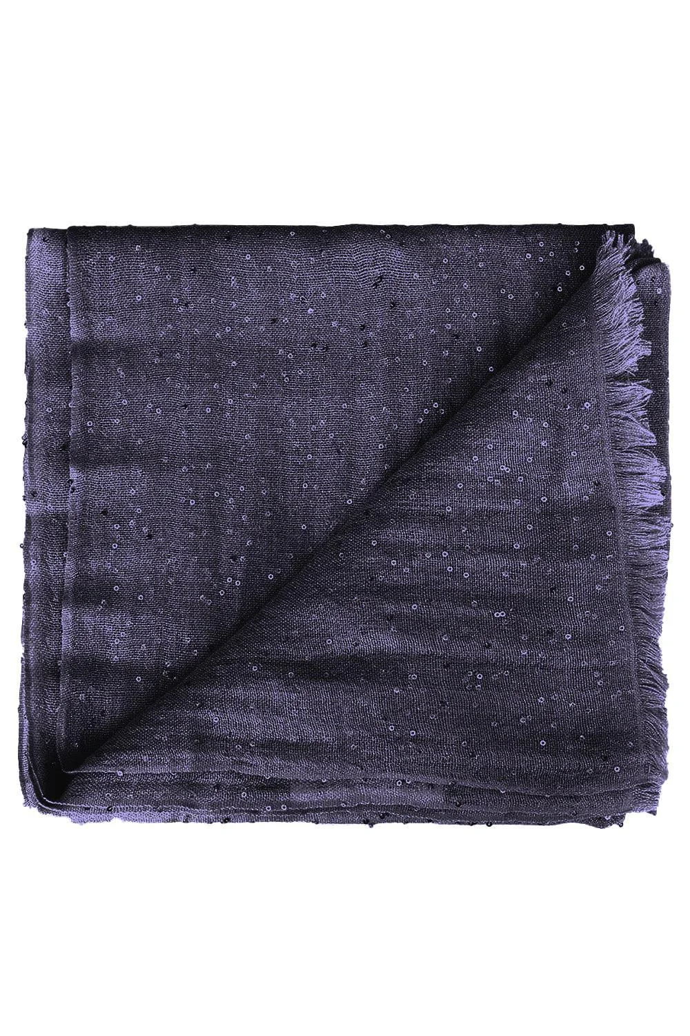 Pailette Scarf - Navy - 1