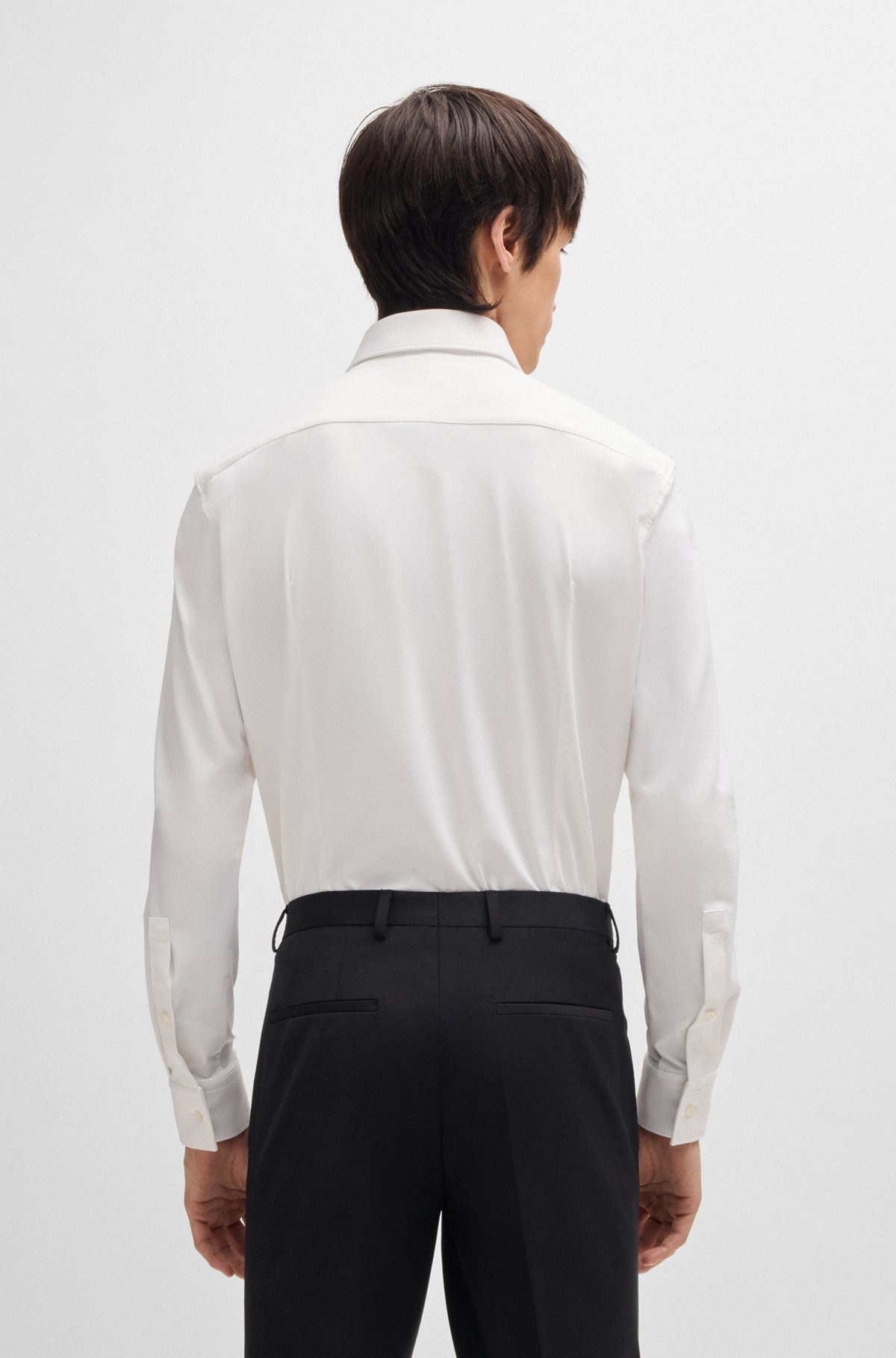SLIM-FIT SHIRT IN PERFORMANCE-STRETCH JERSEY - 5