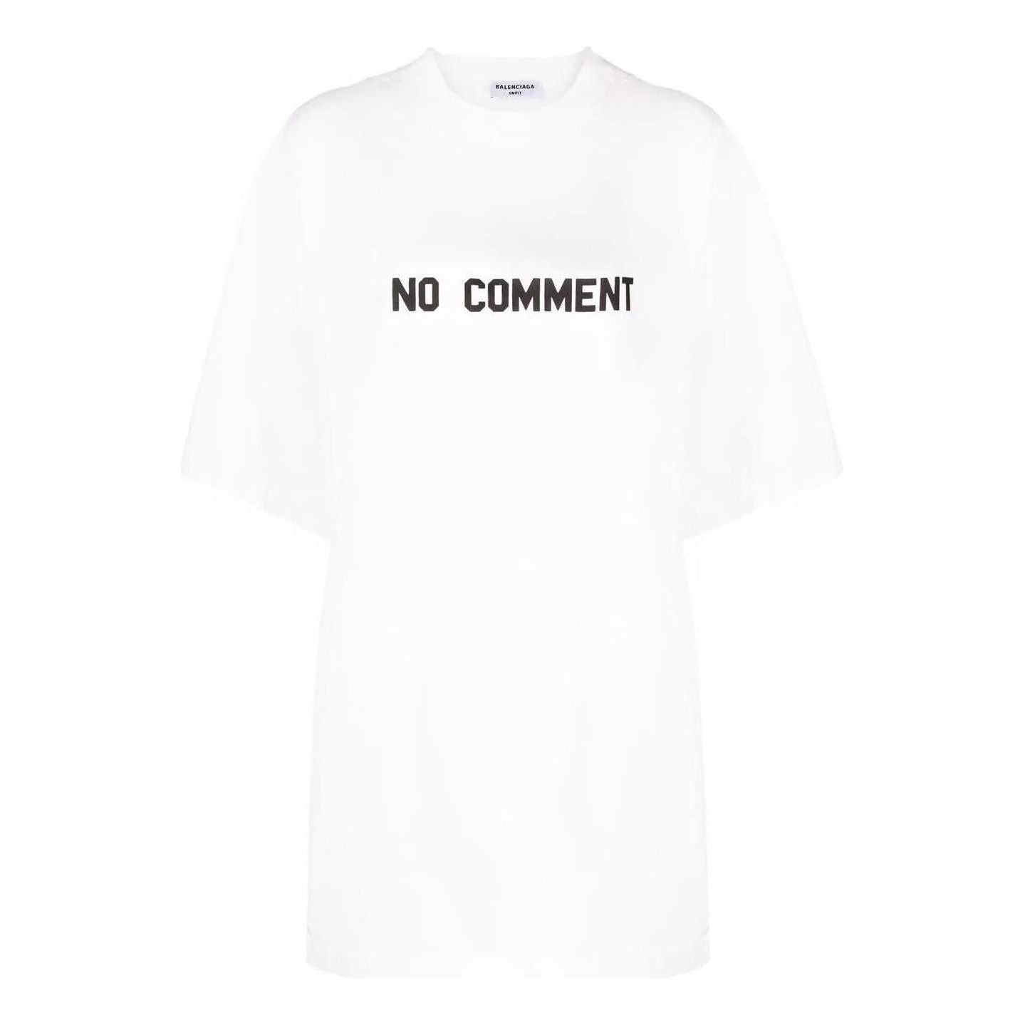 Balenciaga No Comment Cotton T-Shirt 'White' 684155TLVG33307 - 1