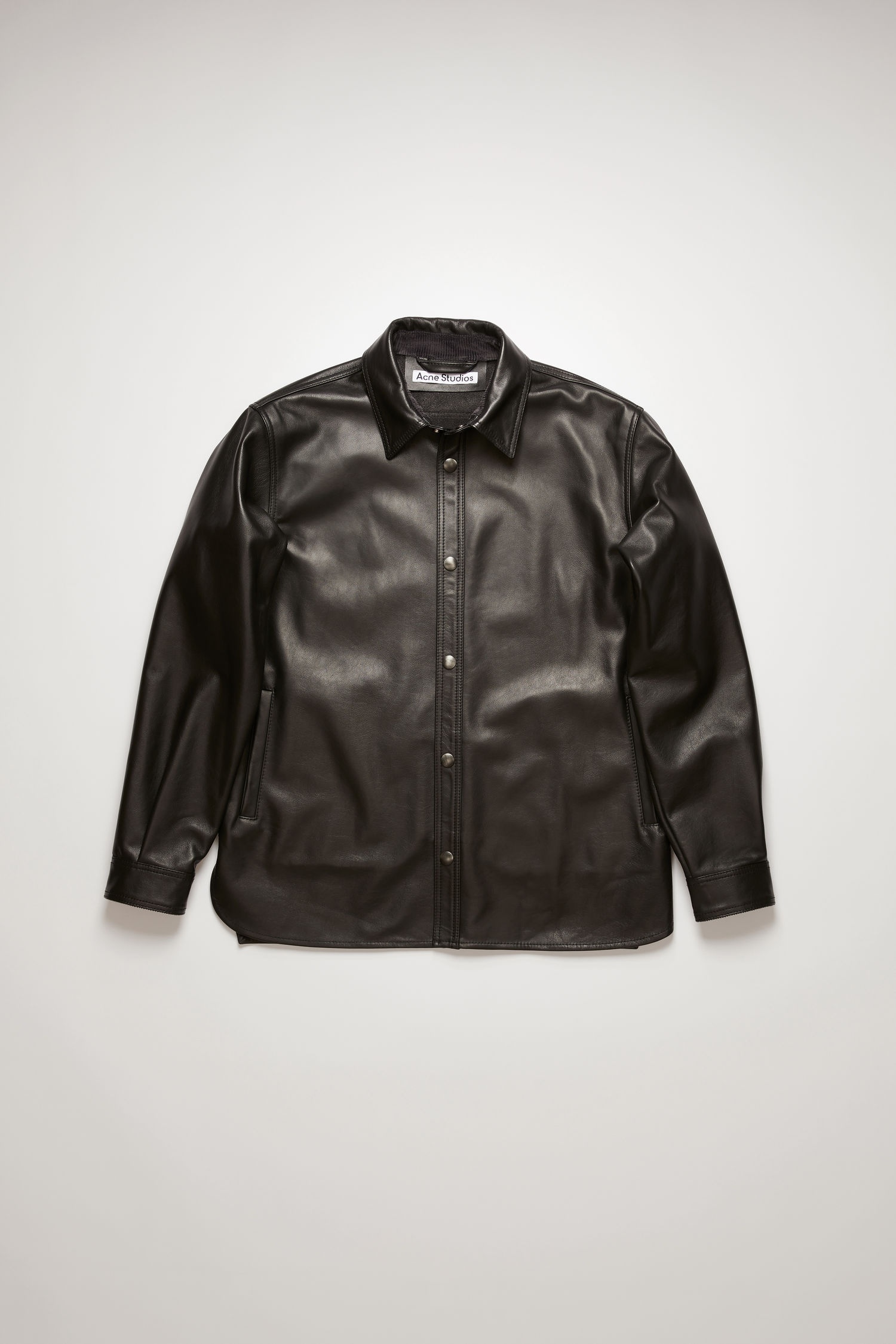 Leather overshirt black - 1