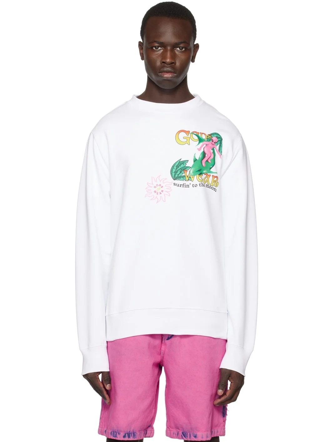 White Surfing Wirdo Sweatshirt - 1