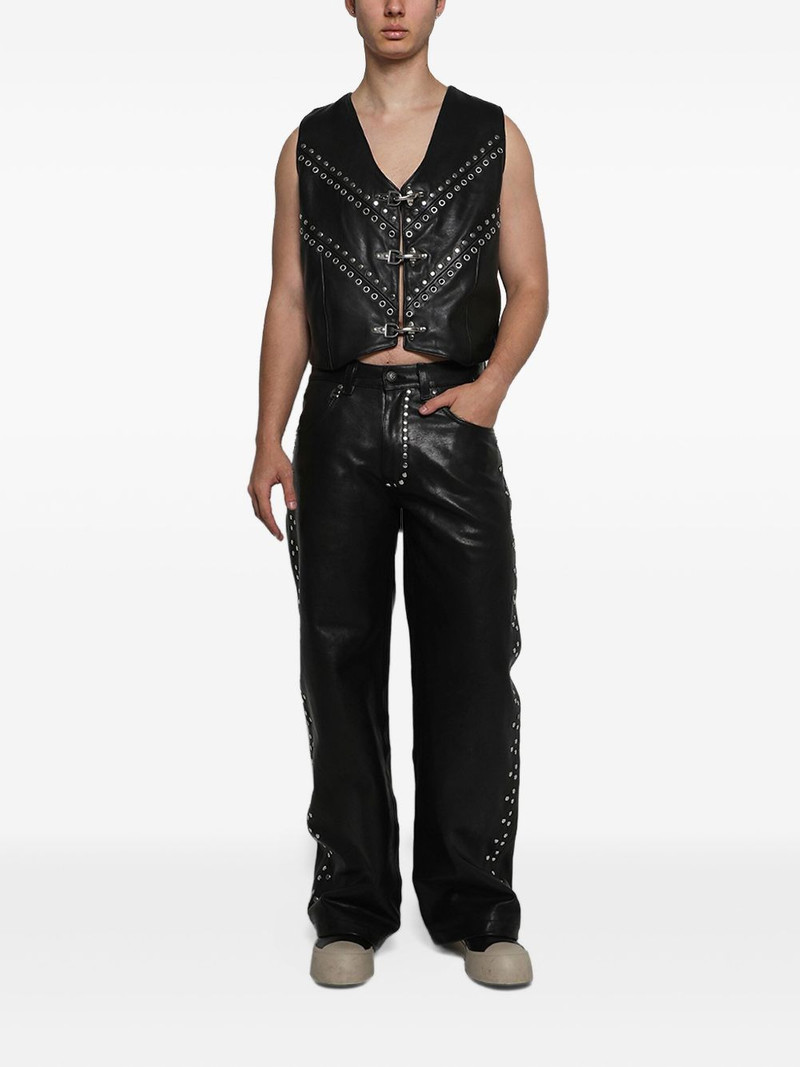 EARTHLING VIP leather studded trousers outlook