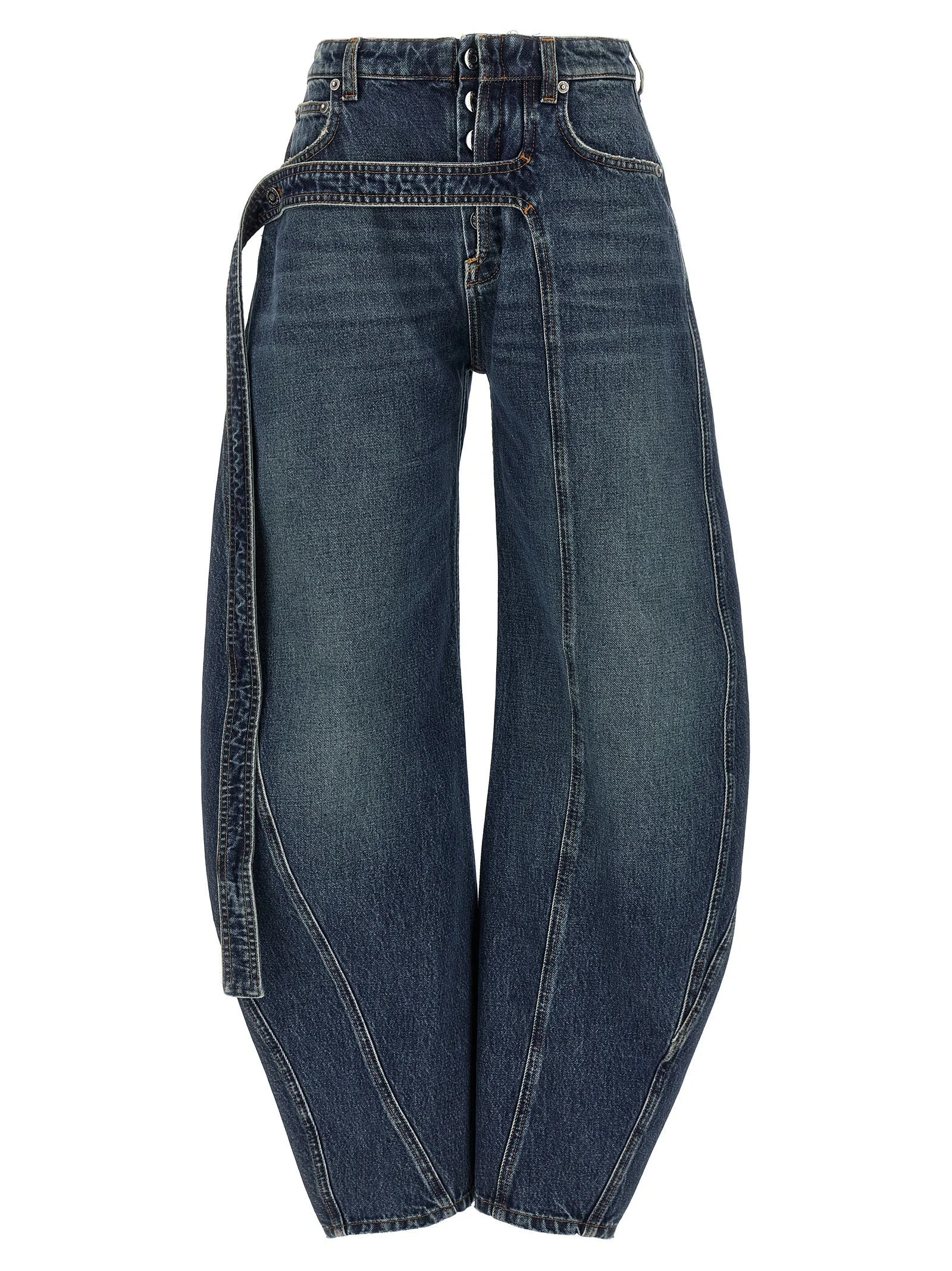 Jean Paul Gaultier Women 'The Blue Denim Strap' Jeans - 1