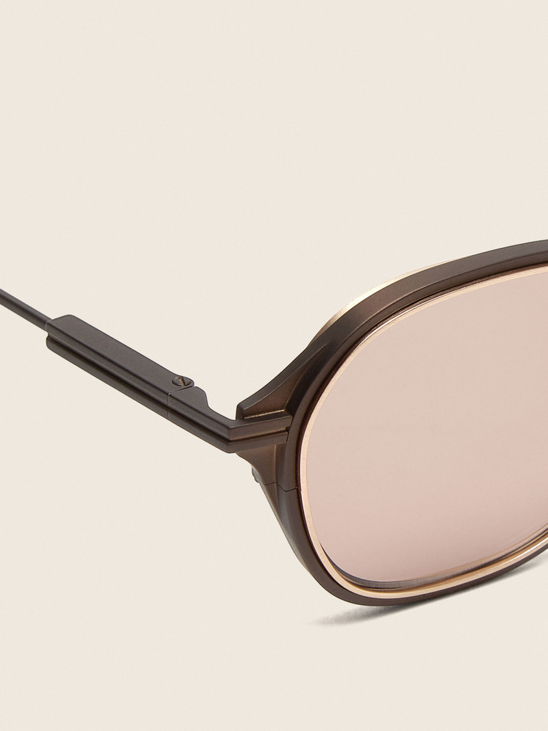 ZEGNA DARK BROWN TITANIUM SUNGLASSES outlook