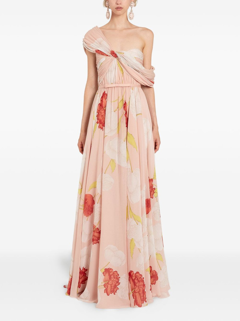 GIAMBATTISTA VALLI One-Shoulder floral-print maxi dress outlook