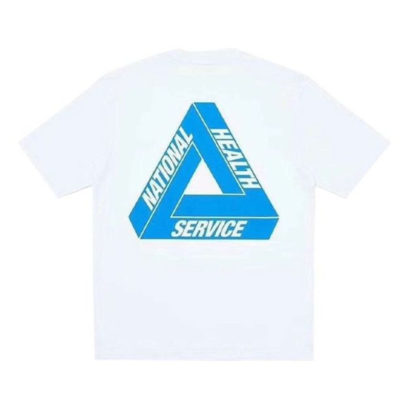 PALACE SS20 트리오니터 이 한정된 삼각형 짧은 소매 Unisex 백색 P18TS208 - 1
