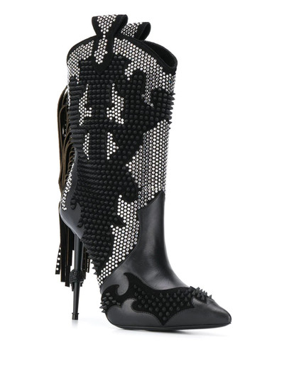 PHILIPP PLEIN embellished cowboy boots outlook