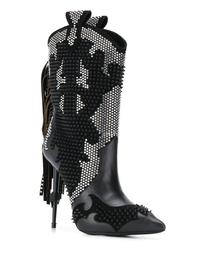 PHILIPP PLEIN embellished cowboy boots outlook