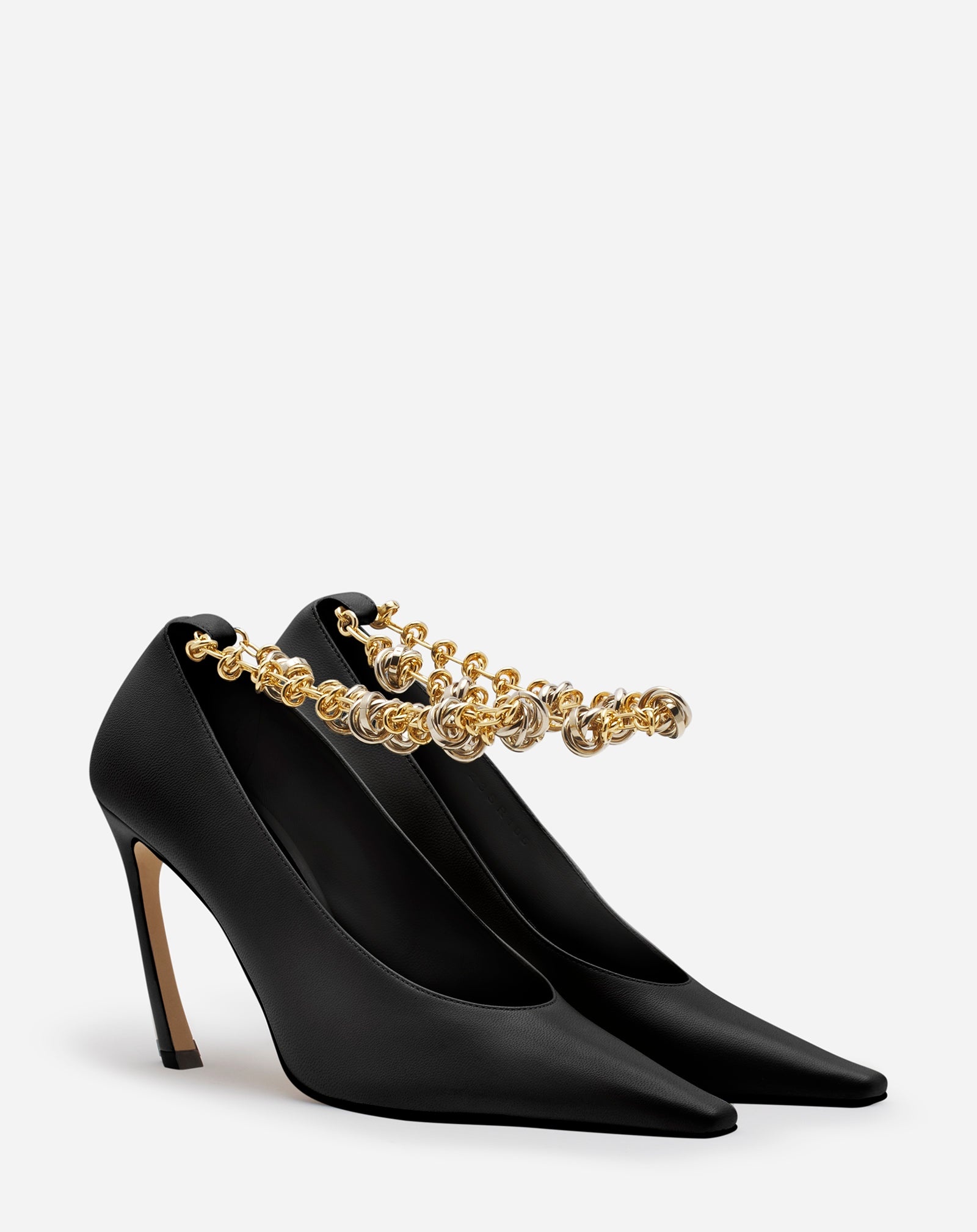 SWING LEATHER PUMPS WITH CHAIN - 2