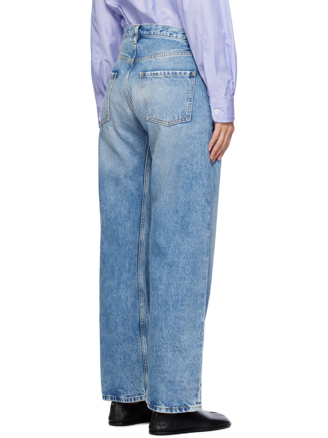 Blue Straight Jeans - 3