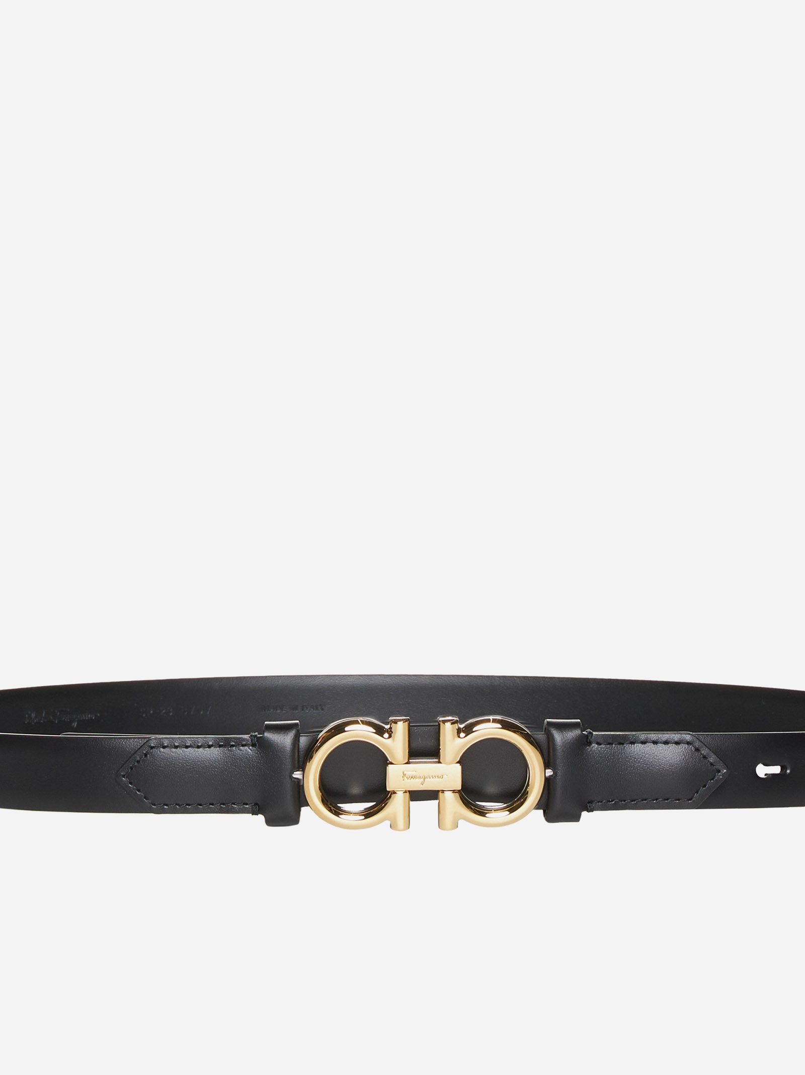Gancini leather belt - 2