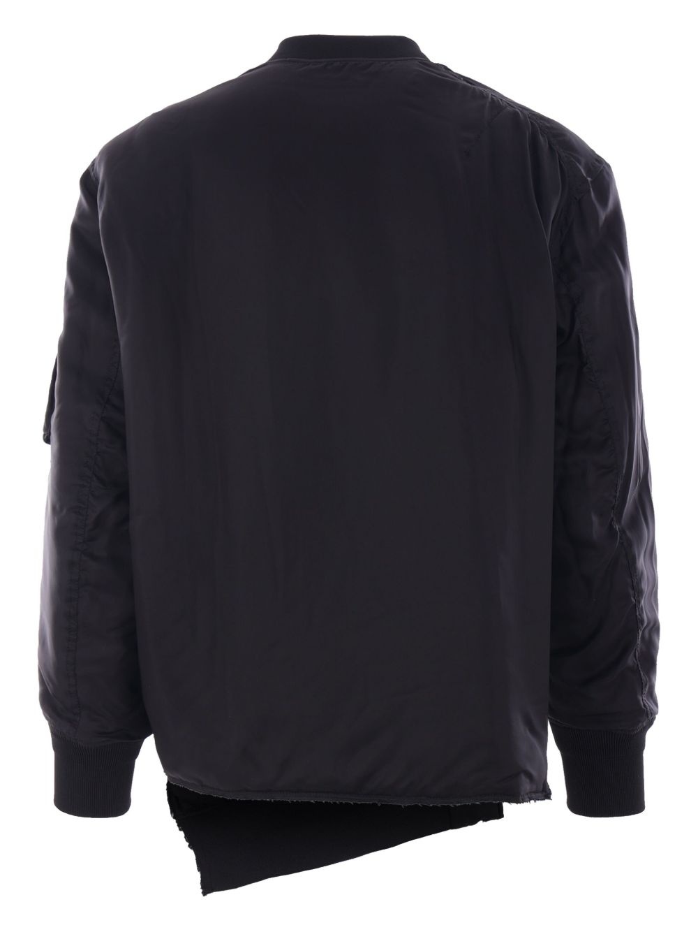 reversible asymmetric bomber jacket. - 2