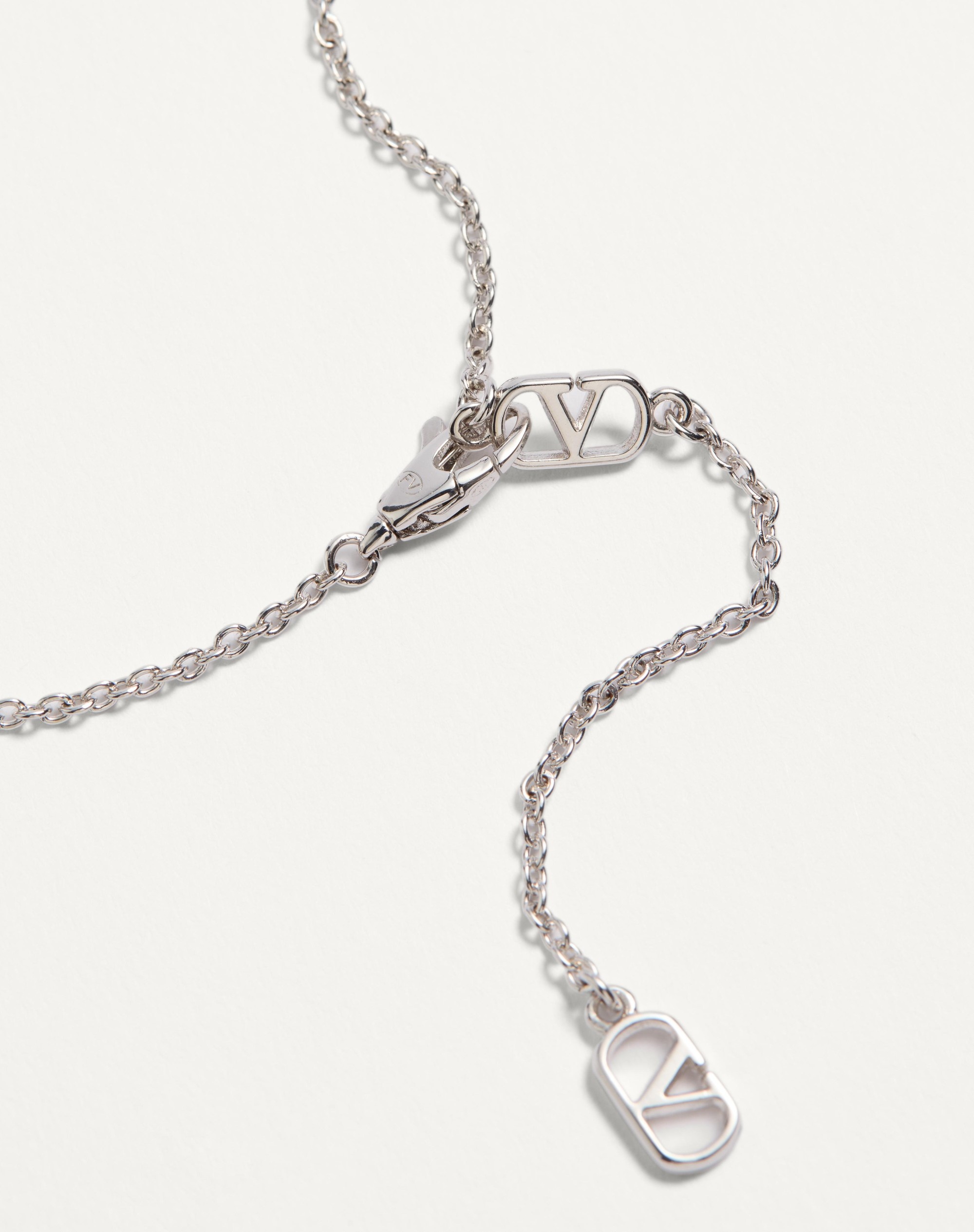 VLOGO SIGNATURE METAL NECKLACE WITH PEARLS AND SWAROVSKI® CRYSTALS - 4