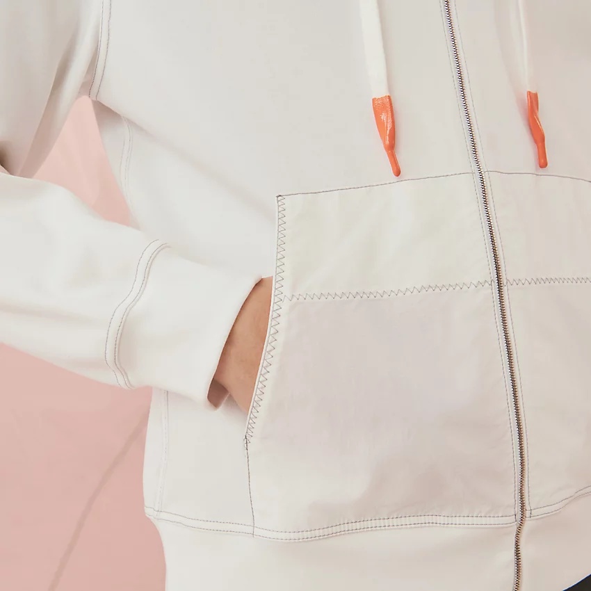 "Voil'H " zipped hooded sweater - 4